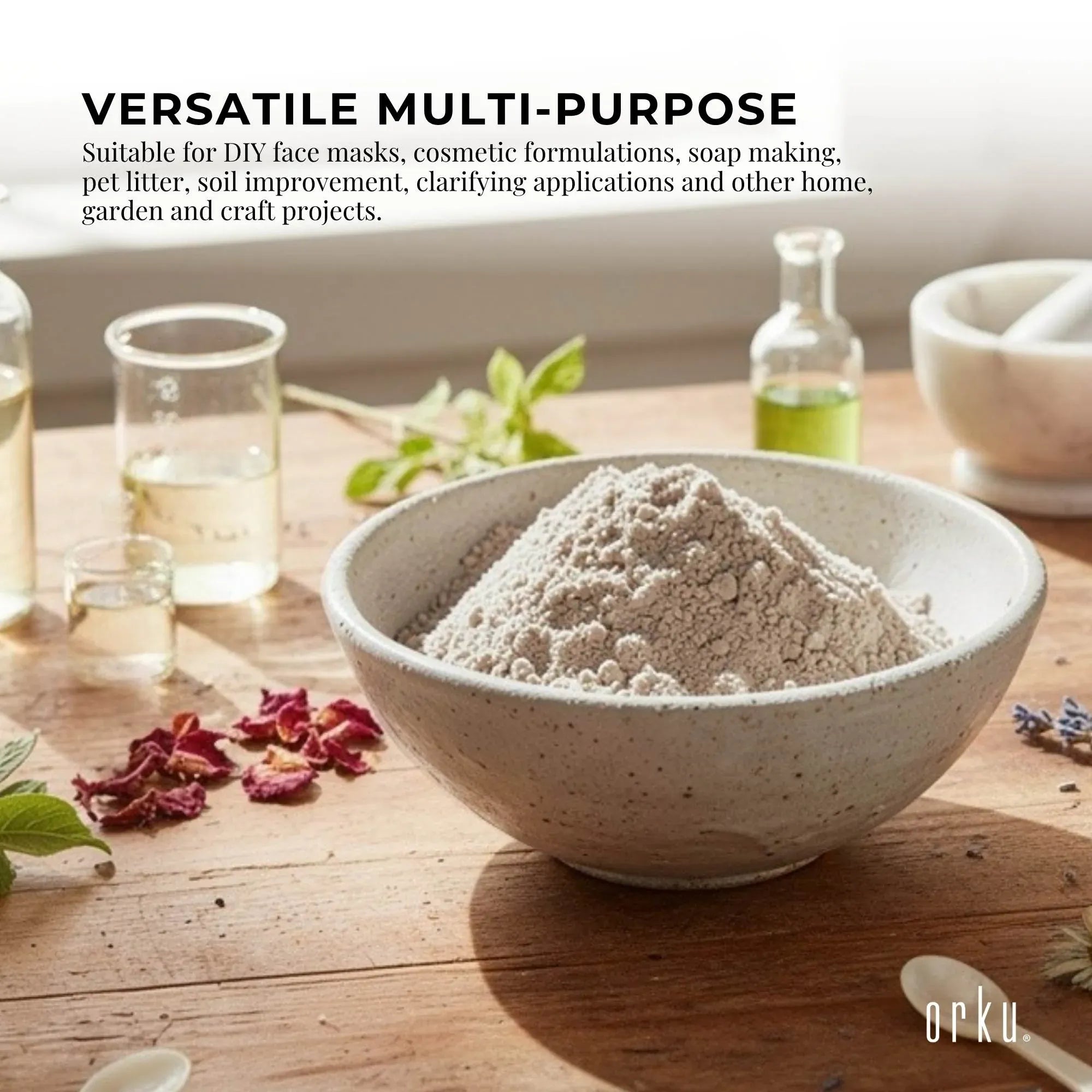 Orku 5Kg Organic Bentonite Clay Powder Cosmetic Grade Montmorillonite Bedworld