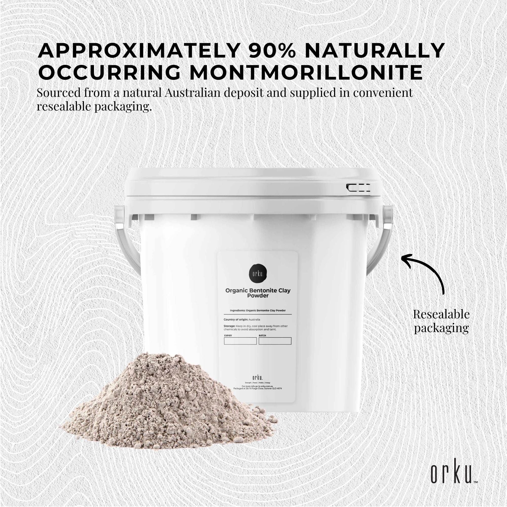 Orku 5Kg Organic Bentonite Clay Powder Cosmetic Grade Montmorillonite Bedworld