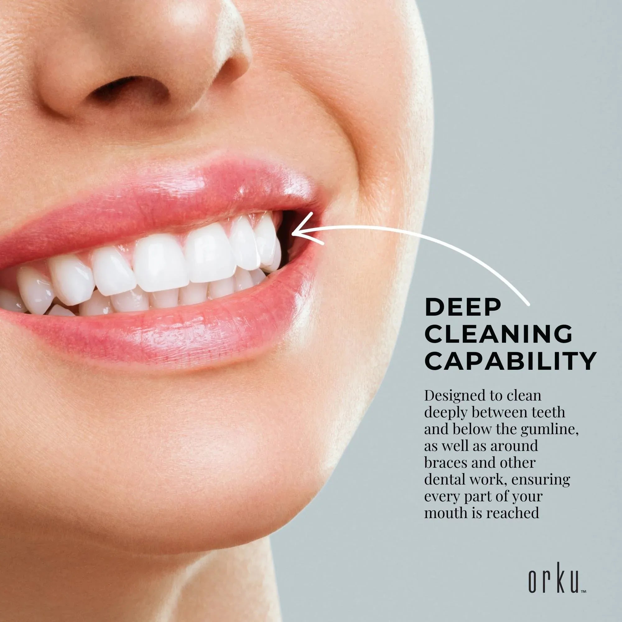 Orku 1000ml Water Flosser Electric Oral Irrigator - Adjustable Pressure White Bedworld