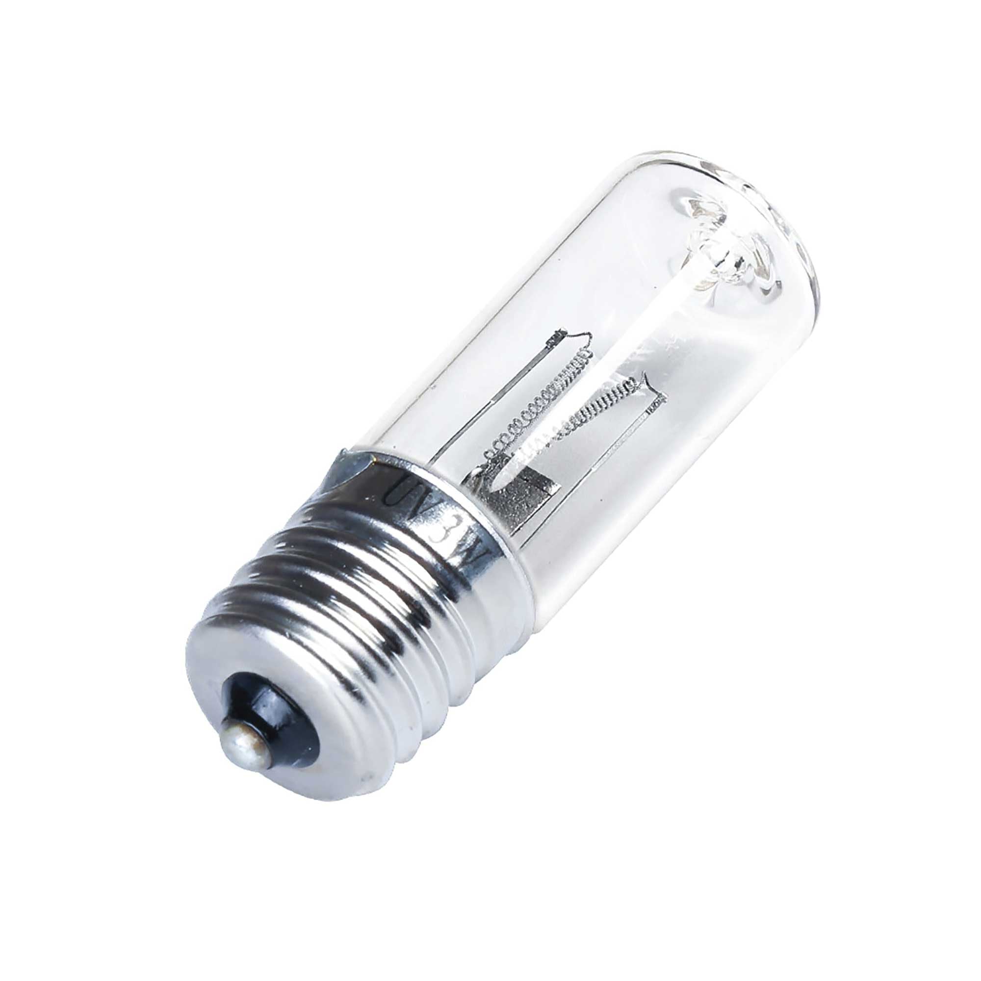 UV sterilizing lamp bulb with screw base, clear glass tube