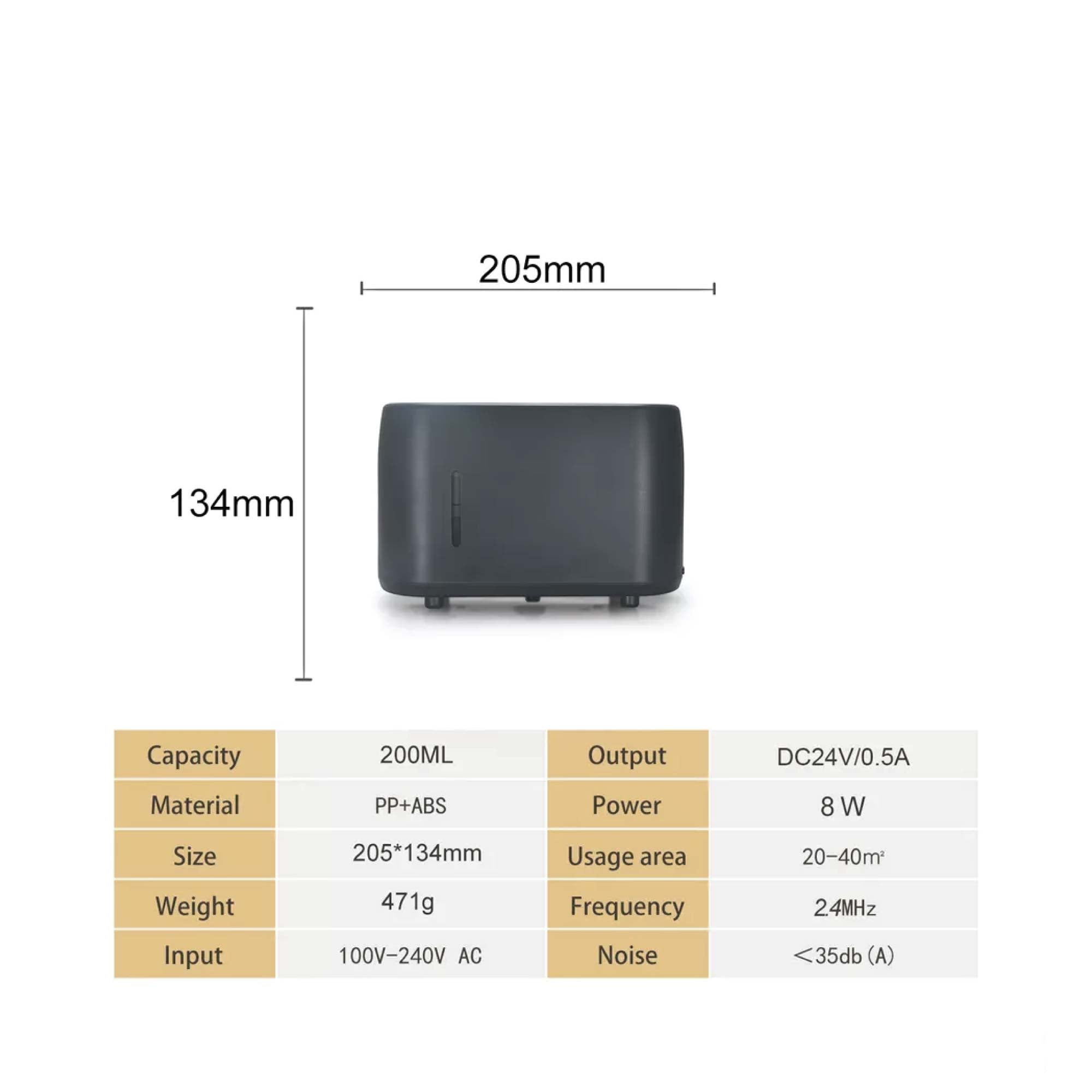 Remote - Grey 240ml Flame Fire Style Air Humidifier & Diffuser