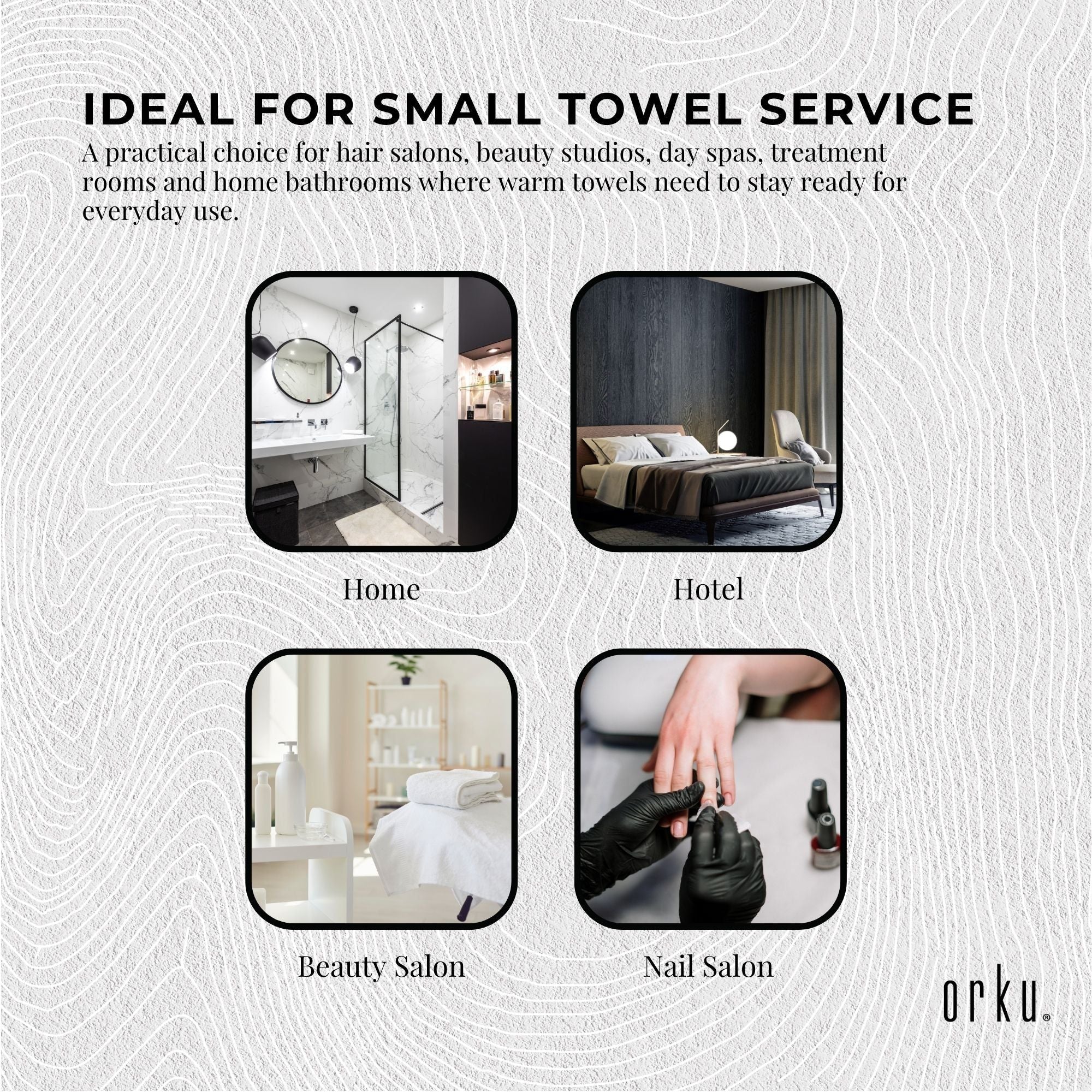 Orku 5L Black Electric Hand Towel Warmer Mini UV Steriliser Cabinet Salon Heater Bedworld