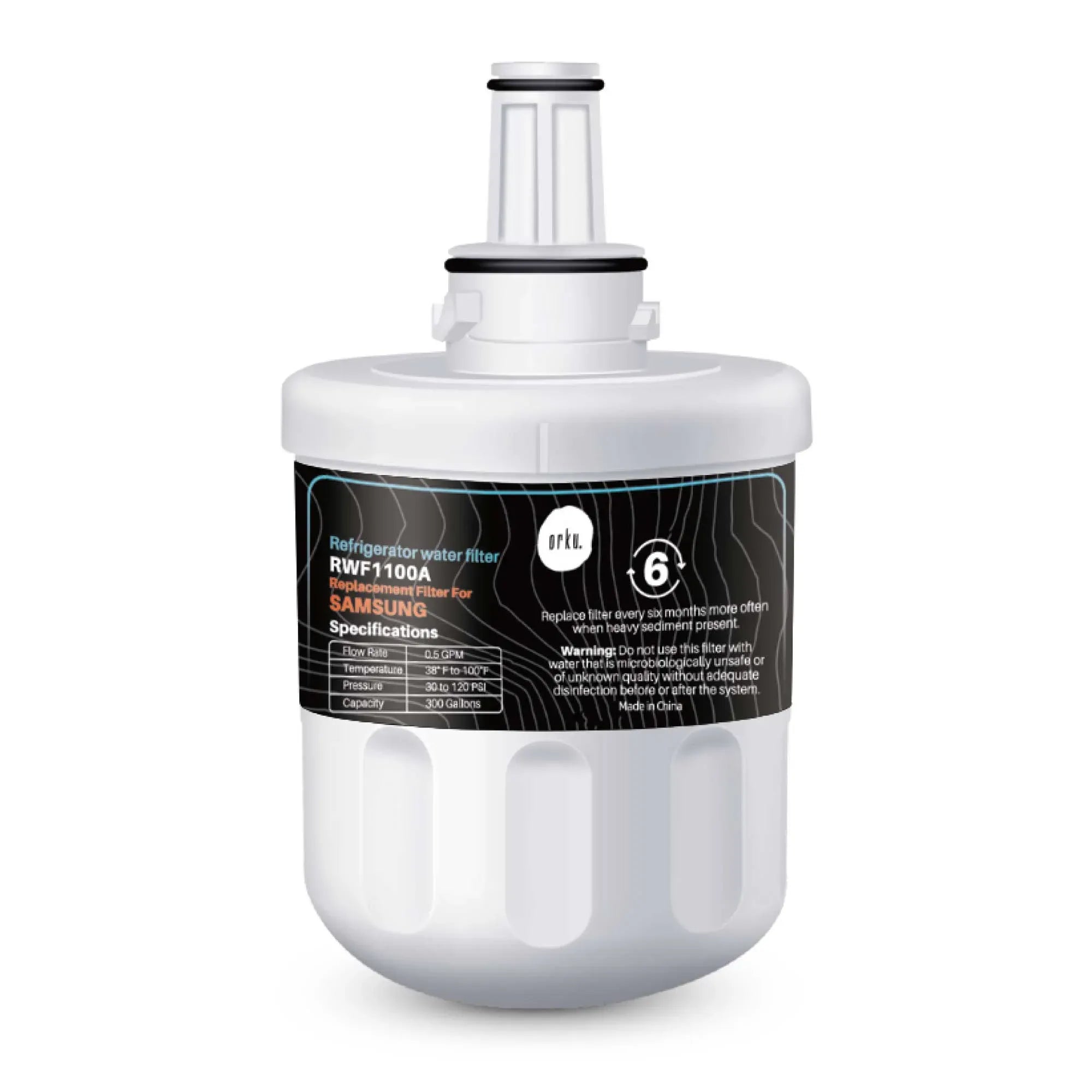Orku Fridge Water Filter Cartridge Replacement for Samsung - RFC1100A RWF1100 Bedworld