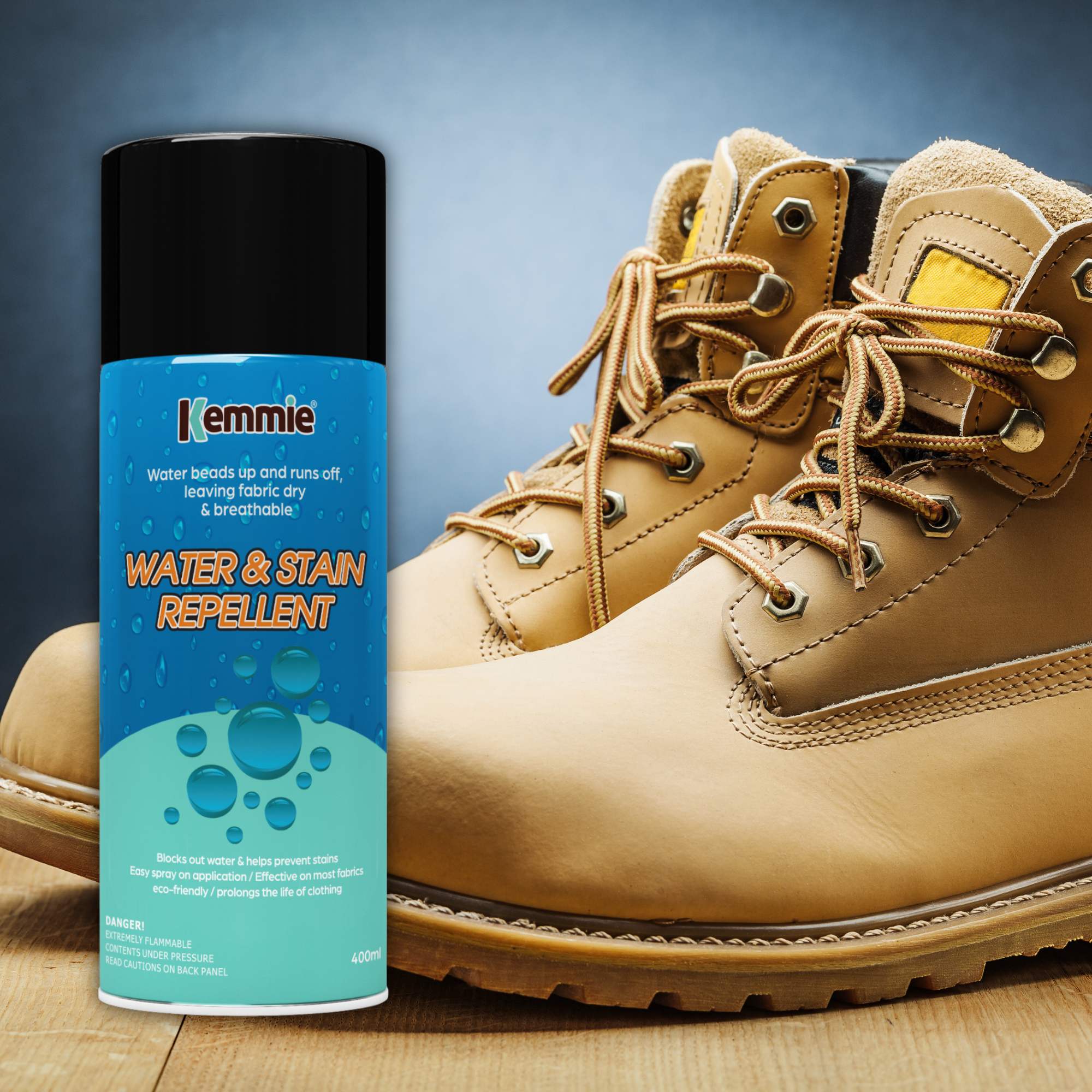 Kemmie 4x212g Water and Stain Repellent Spray for Shoes Suede Leather and Fabric
