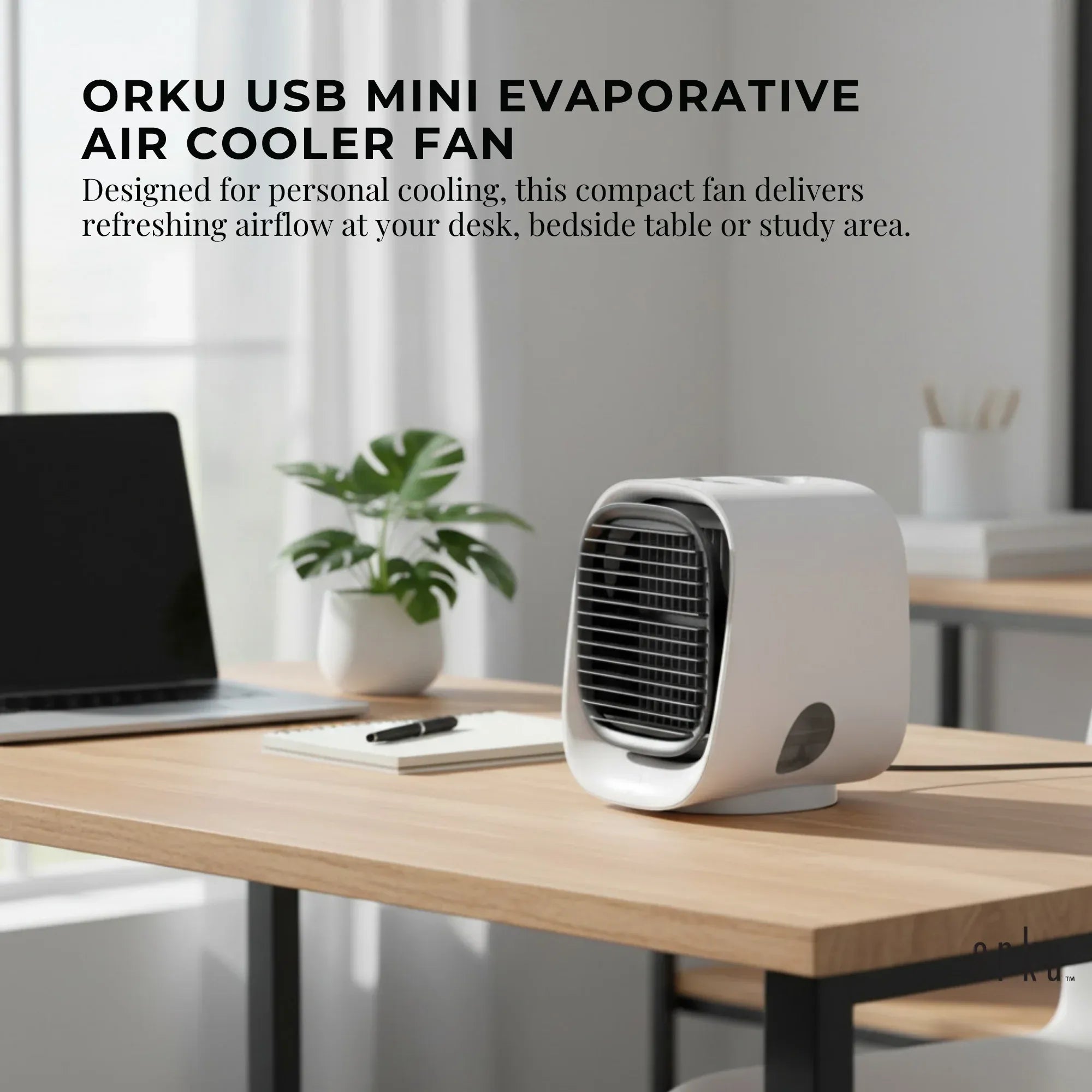 USB Mini Air Purifier - Portable Desktop Air Conditioner Cooling Fan With Water Bedworld
