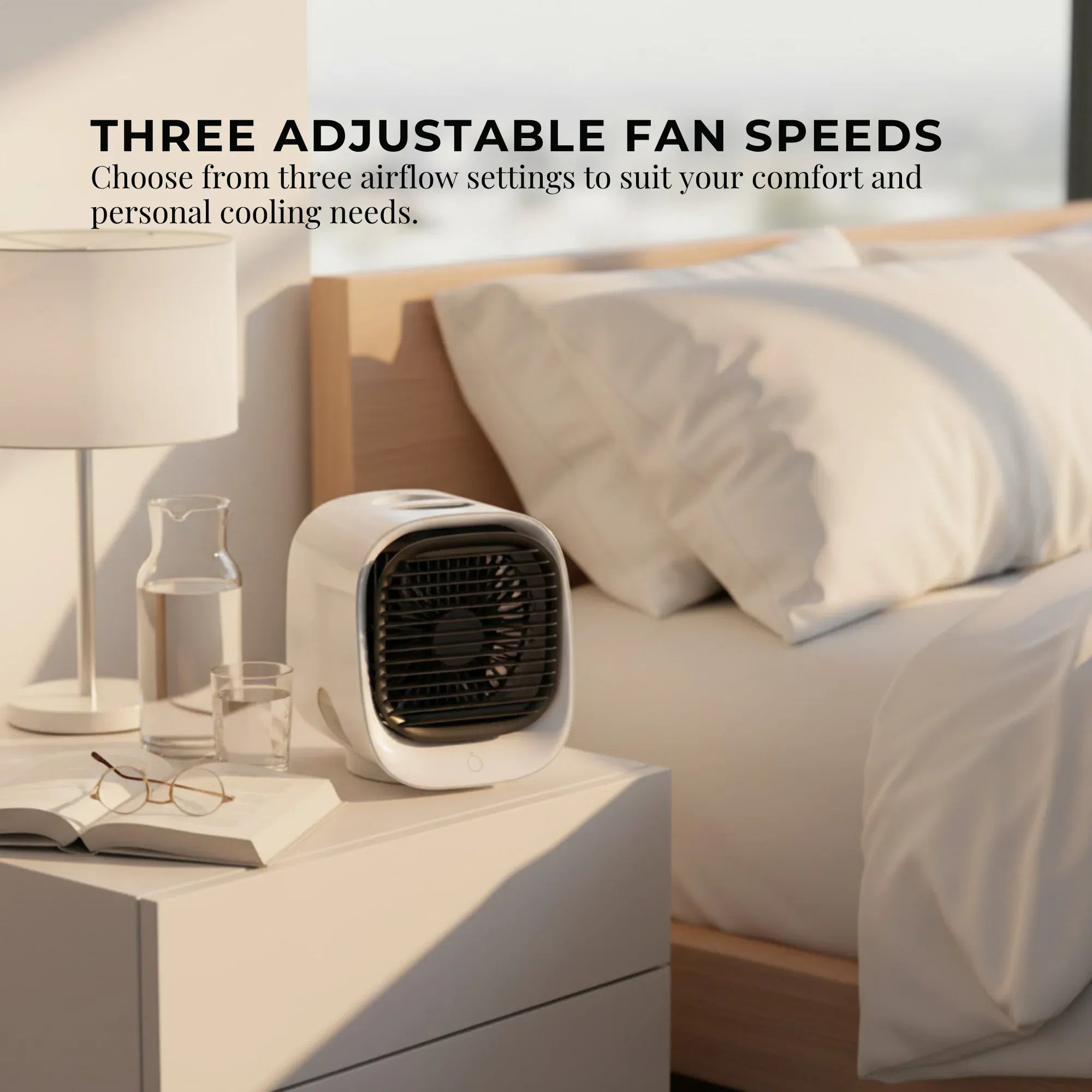 USB Mini Air Purifier - Portable Desktop Air Conditioner Cooling Fan With Water Bedworld