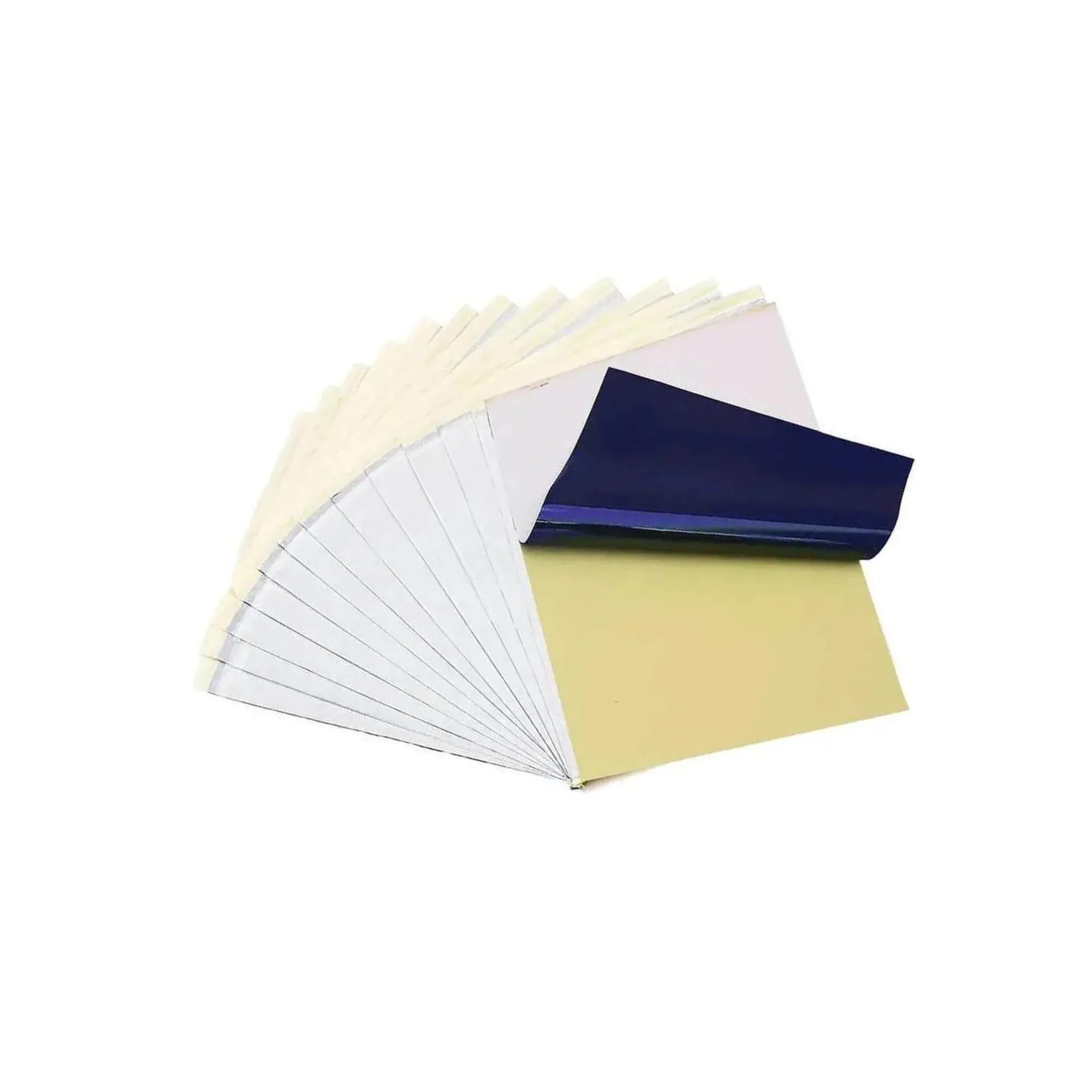 A4 thermal tattoo stencil paper sheets with blue transfer layer and pale backing