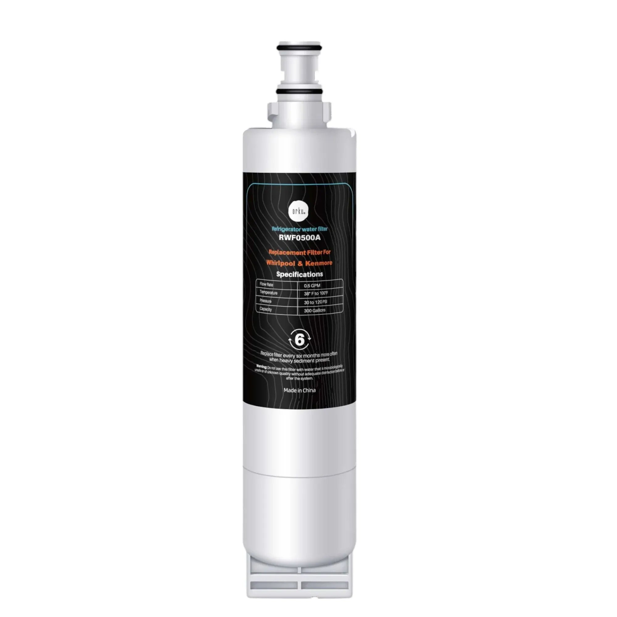 Orku Fridge Water Filter Cartridge Replacement for Whirlpool Kenmore RWF0500A Bedworld