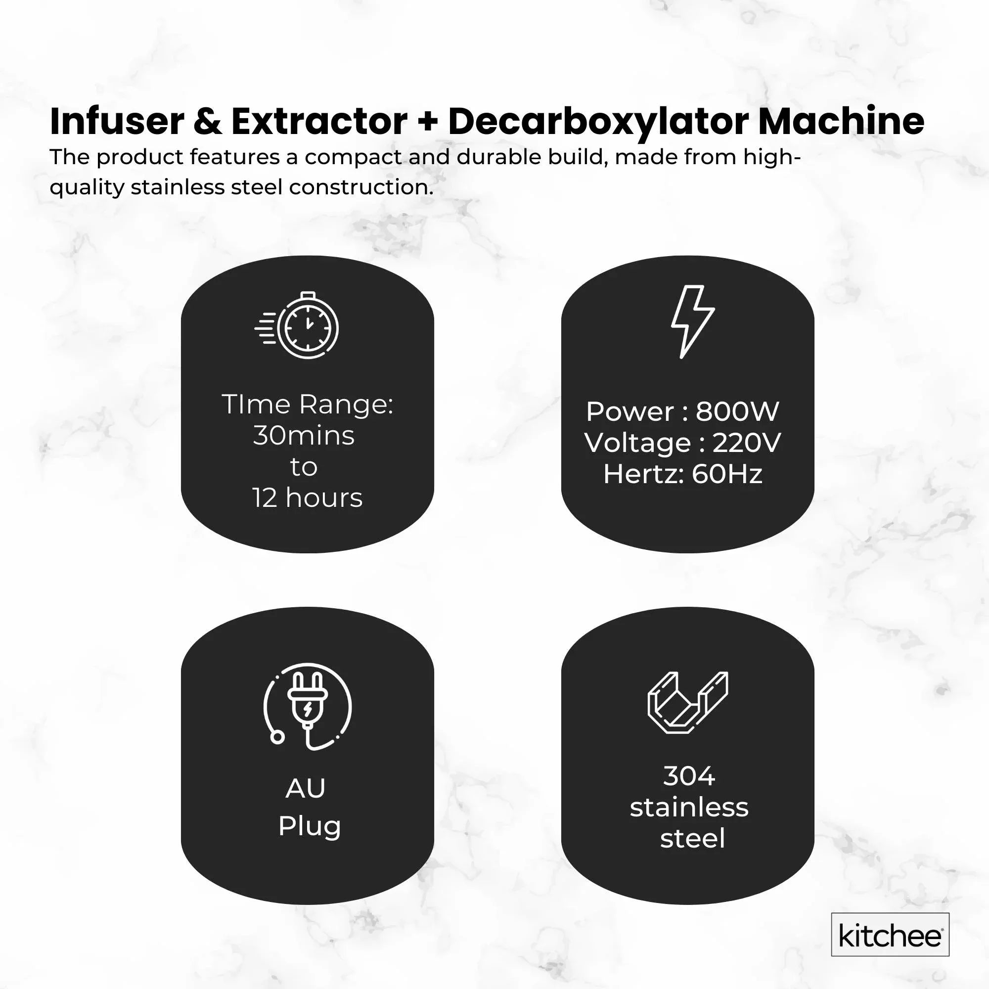 Kitchee Electric Butter Oil Herbal Infuser & Extractor + Decarboxylator Machine Bedworld