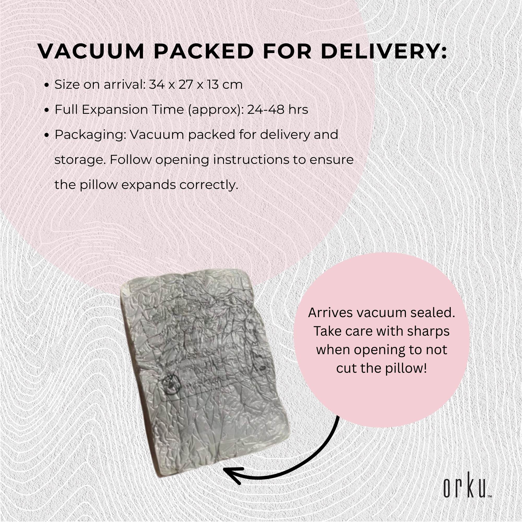 Vacuum-sealed maternity pillow packaging, dark gray outer bag
