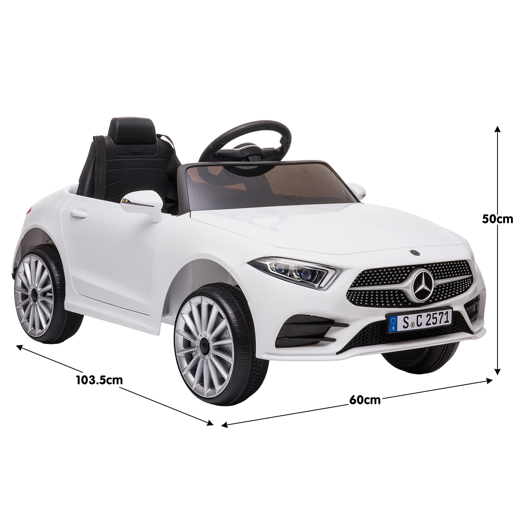Kahuna Mercedes Benz CLS 350 Kids Electric Ride On Car with Remote Control - White