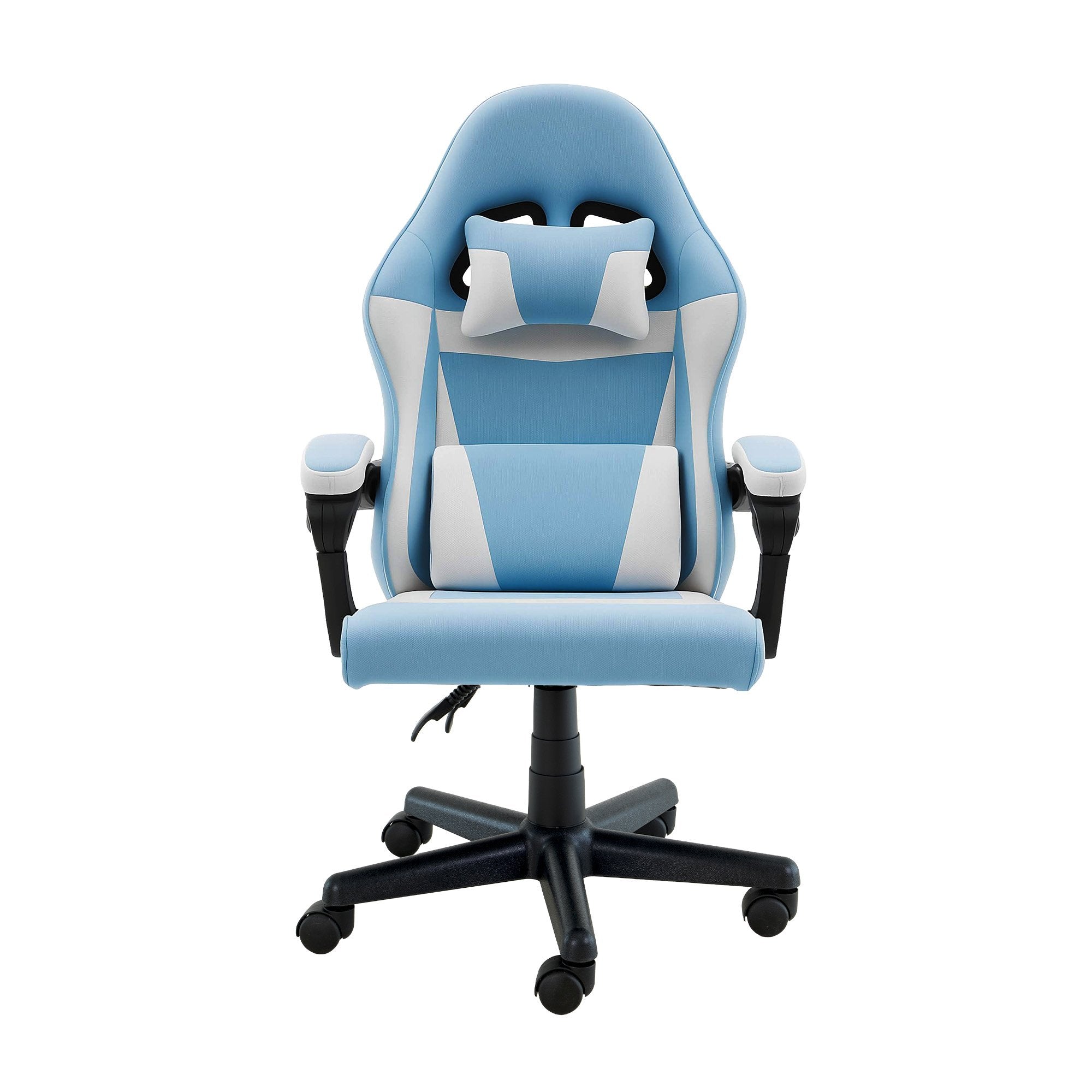 Sarantino Antre Kids Study Gaming Chair in Black and White Office Adjustable Height Chair