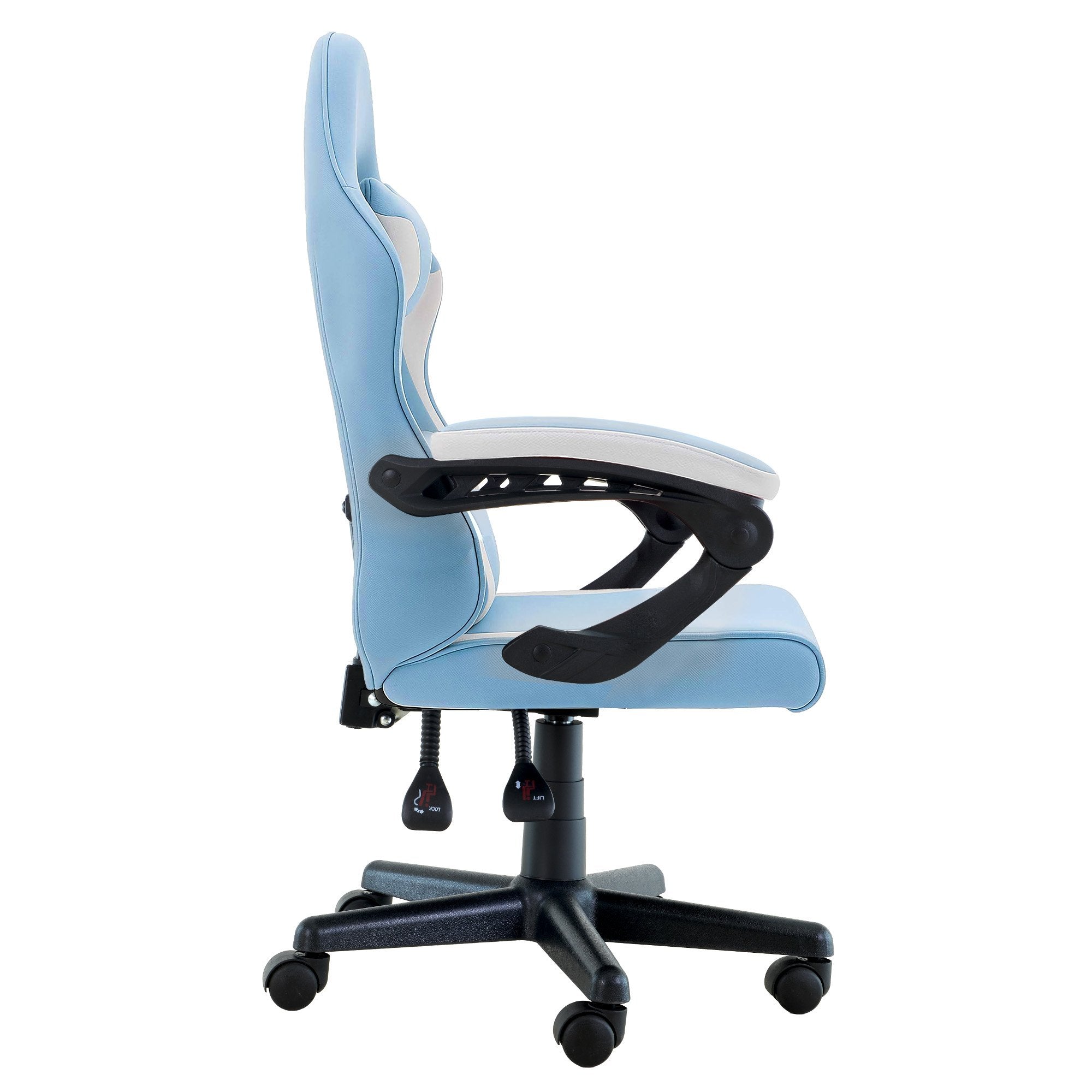 Sarantino Antre Kids Study Gaming Chair in Black and White Office Adjustable Height Chair