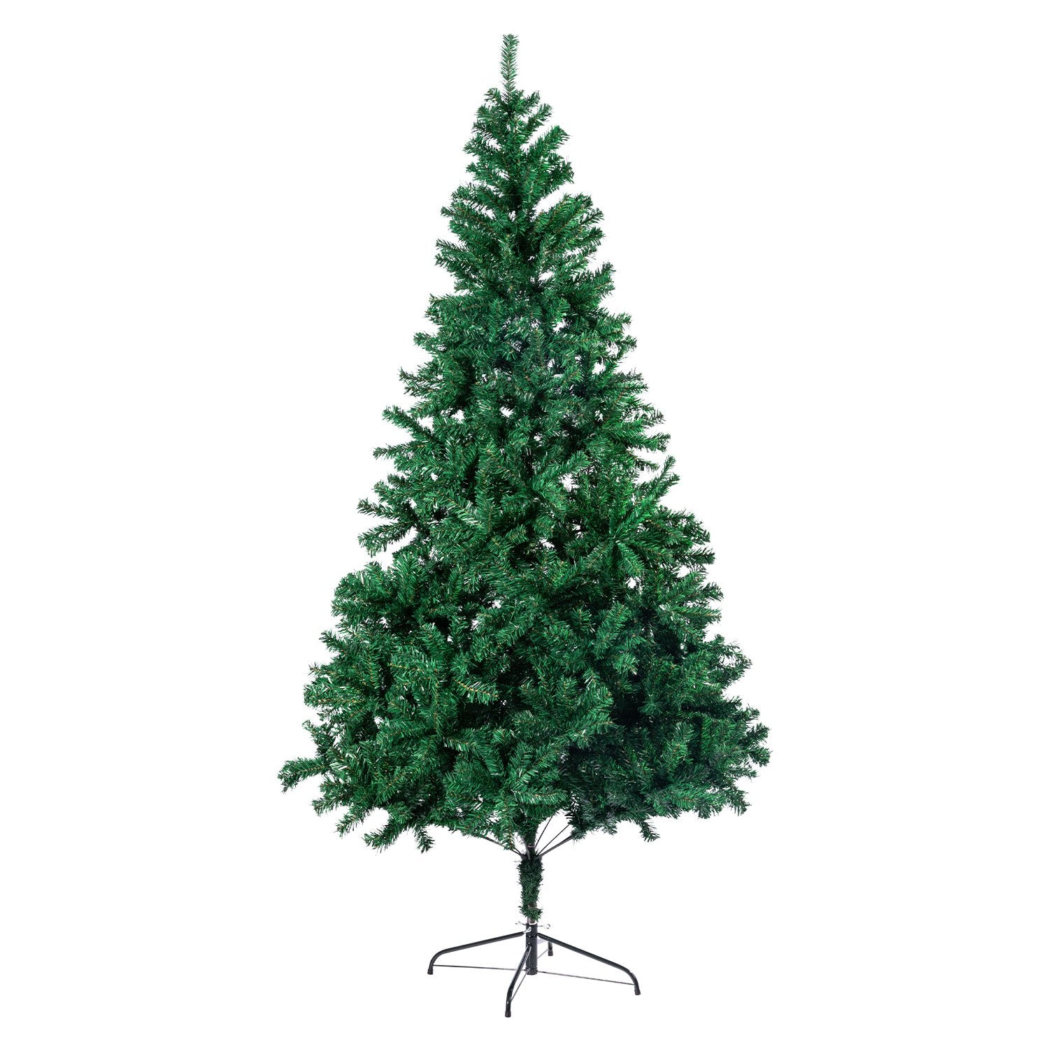 Artificial green Christmas tree with metal stand, 120 cm height