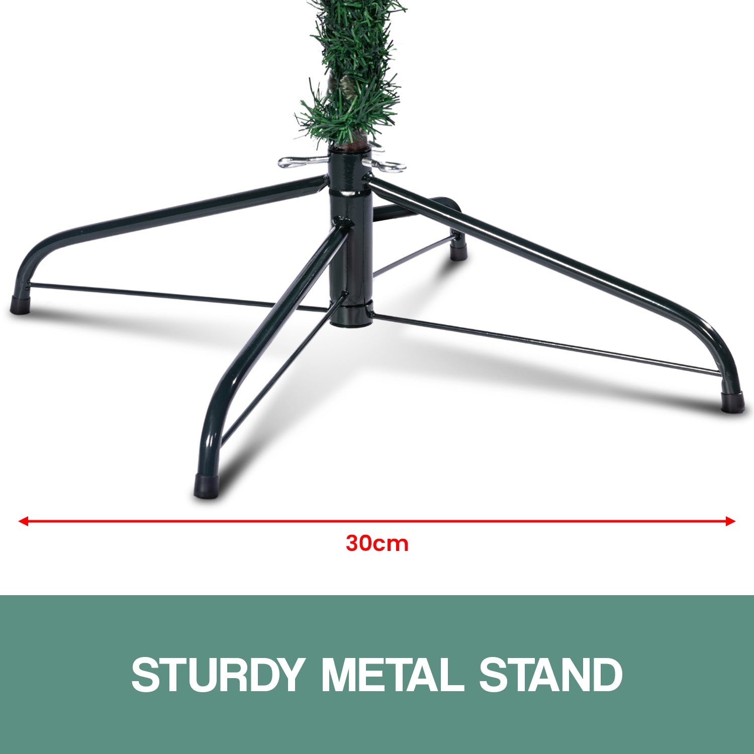 Metal Christmas tree stand with three curved legs