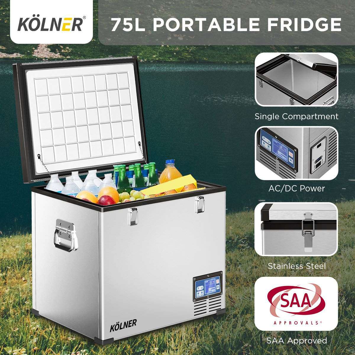 Kolner 75l Portable Fridge Chest Freezer