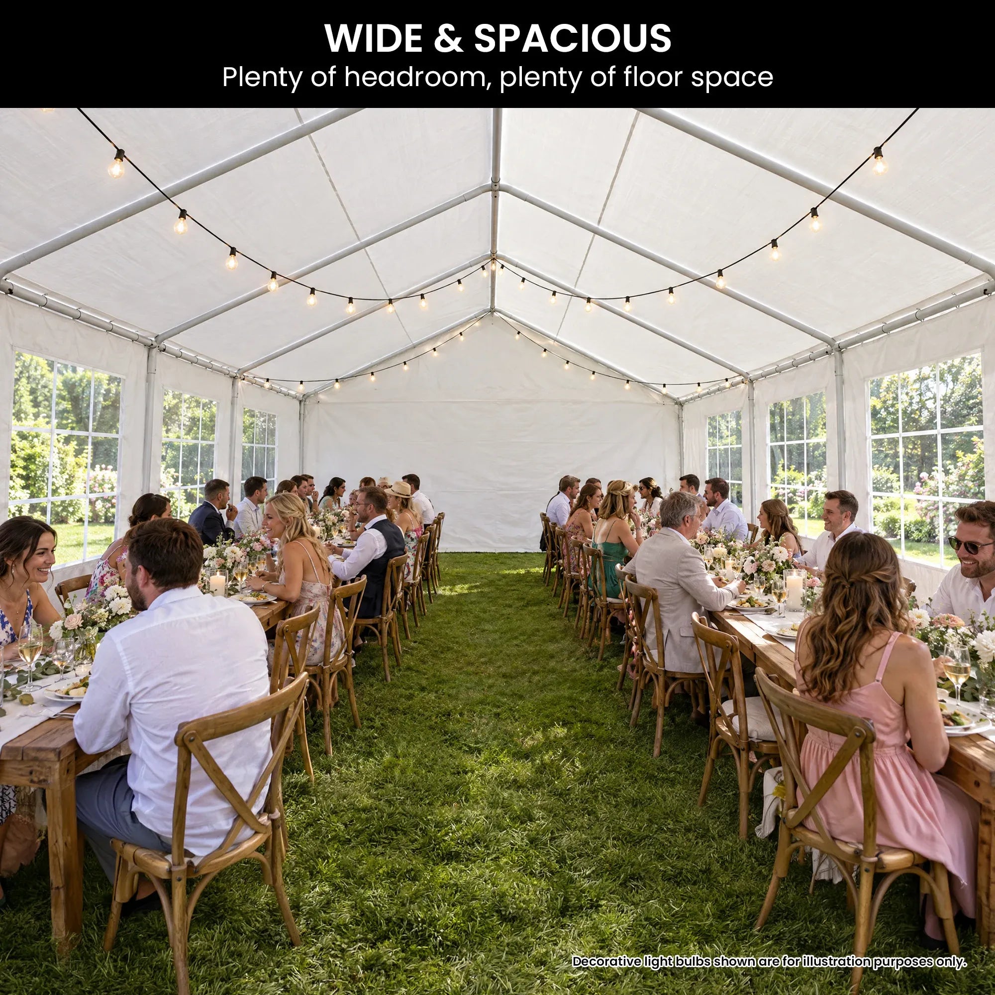 Wallaroo 4x8 Outdoor event marquee - White Bedworld