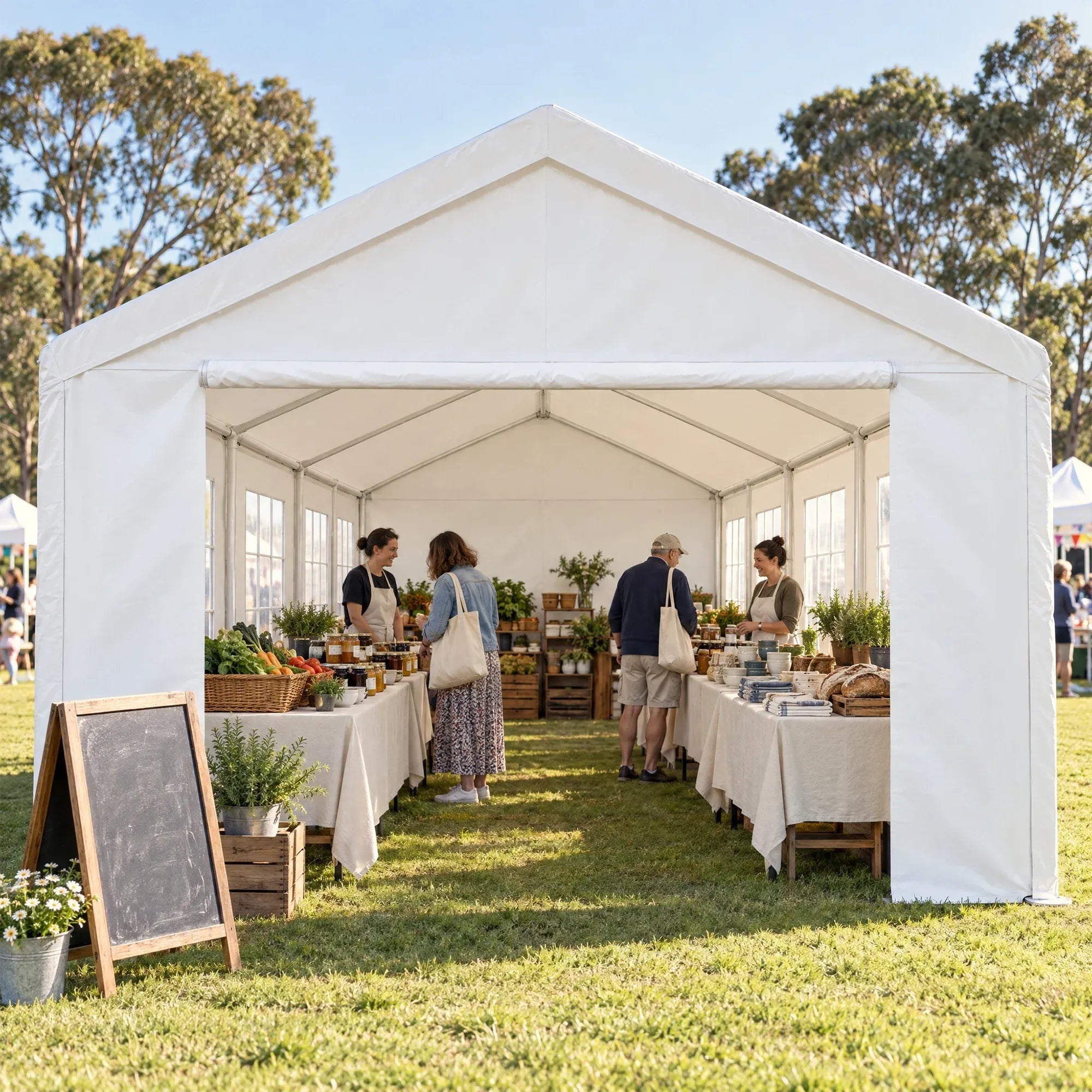 Wallaroo 4x8 Outdoor event marquee - White Bedworld
