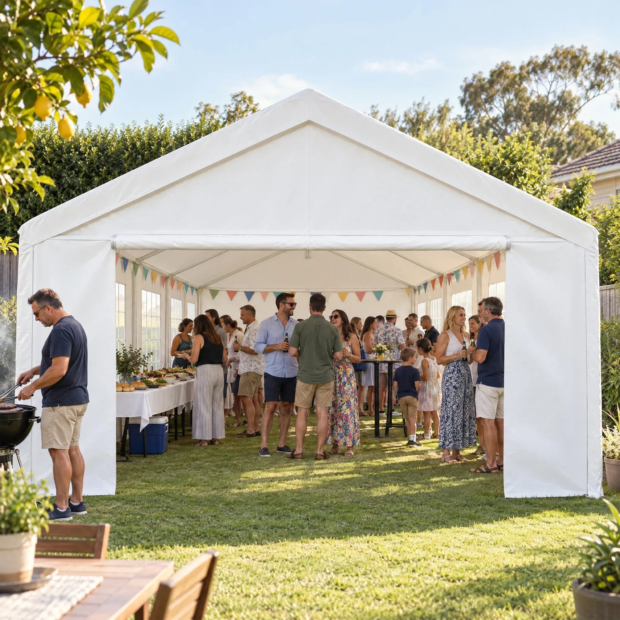 Wallaroo 4x8 Outdoor event marquee - White Bedworld