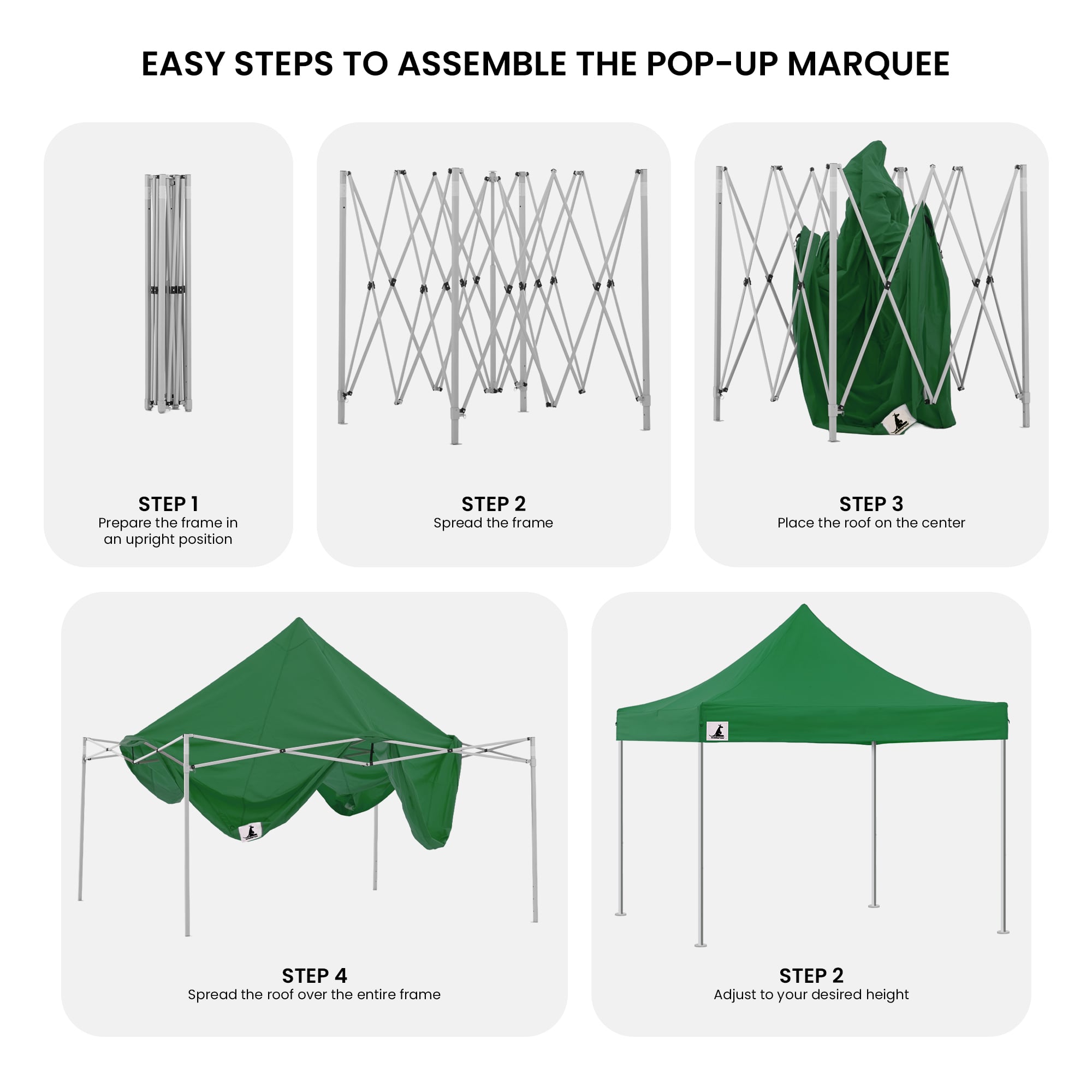 Wallaroo Gazebo Tent Marquee 3x3 Popup Outdoor - Green