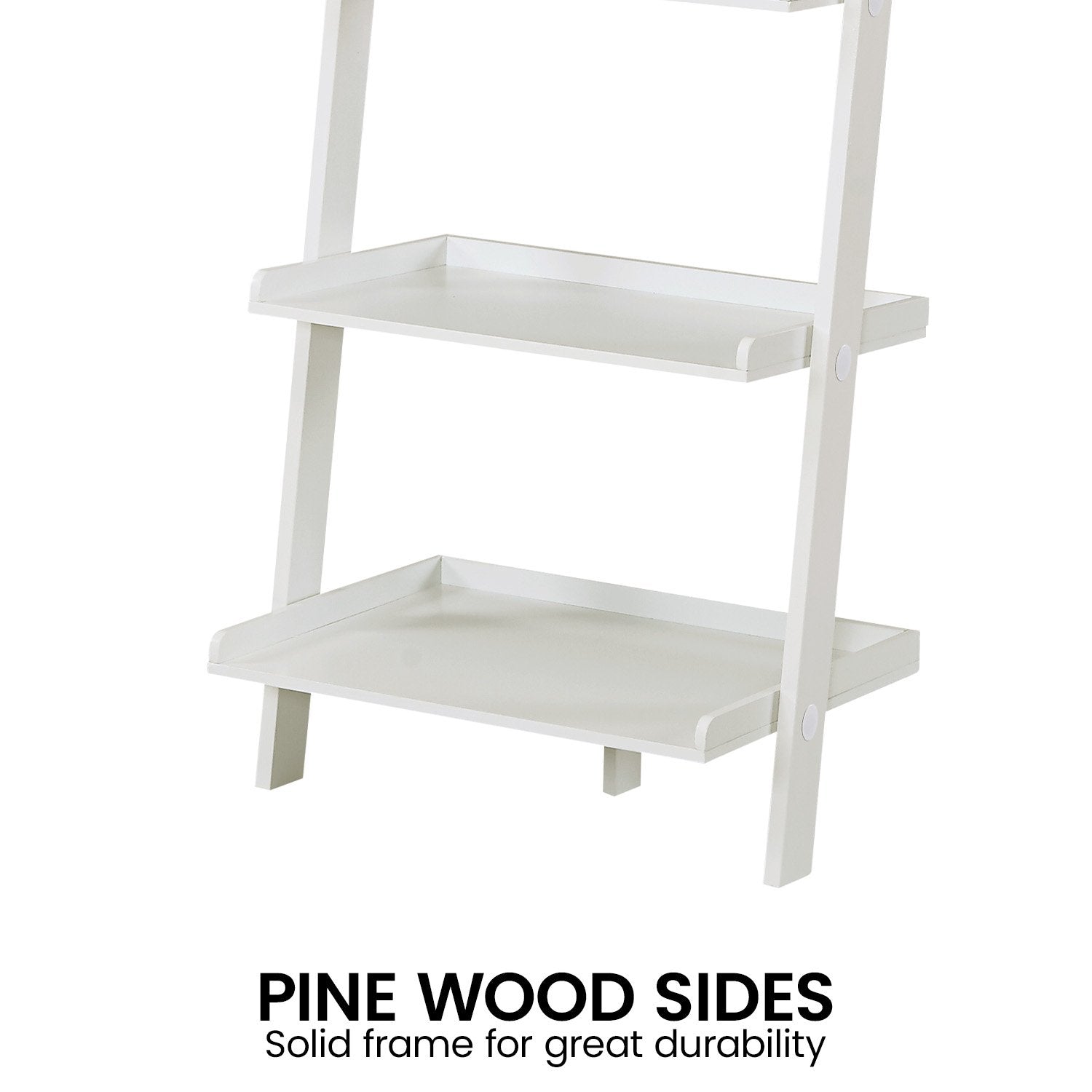 Sarantino Aster 5-Tier Ladder Shelf in White