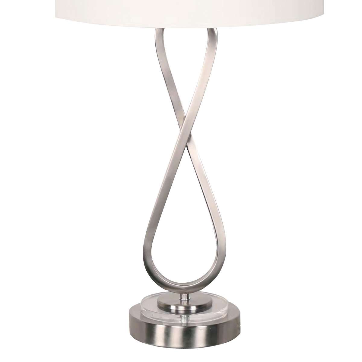 Sarantino Contemporary Table Lamp In Nickel Finish