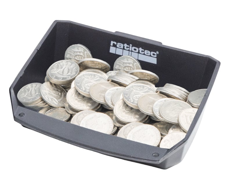 Ratiotec Digital Coin Note Money Counter Currency Scales Australian Notes Portable - Made In Germany