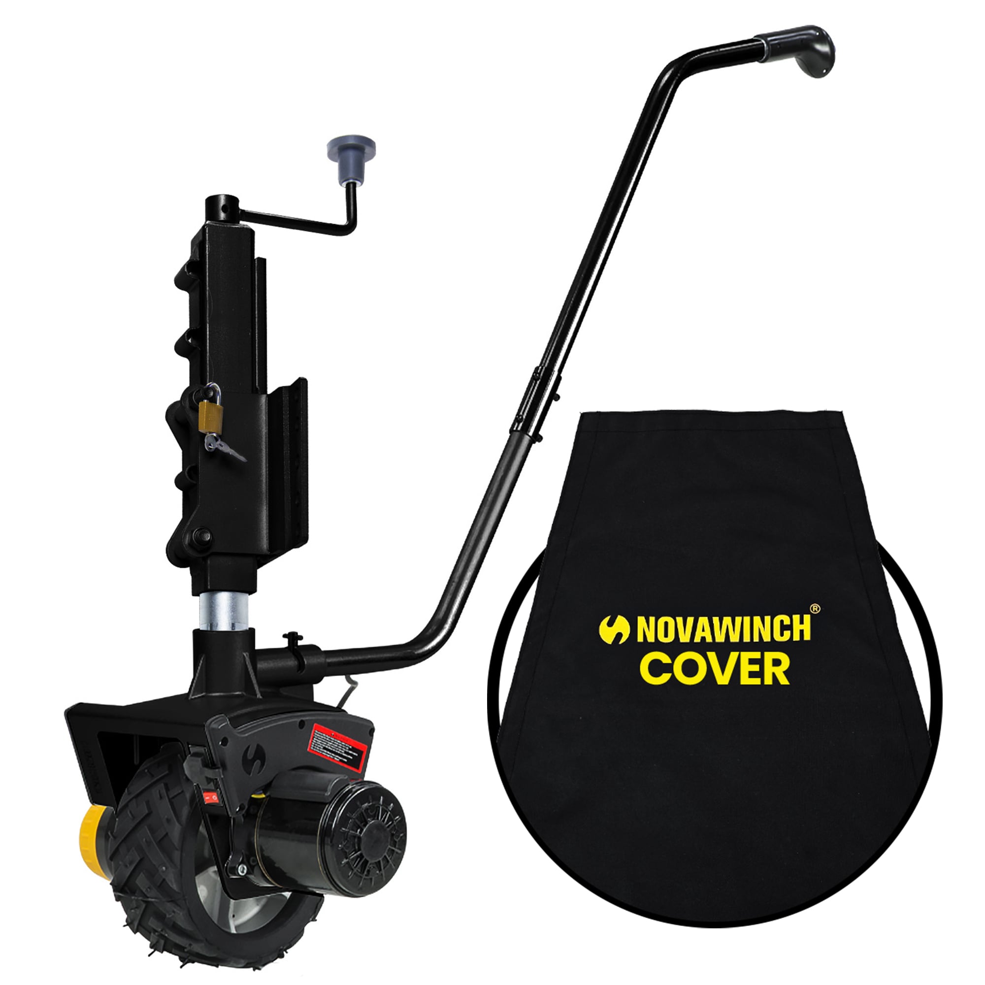 Mini Mover Gen3 12V 550W Electric Motorised Jockey Wheel - Black