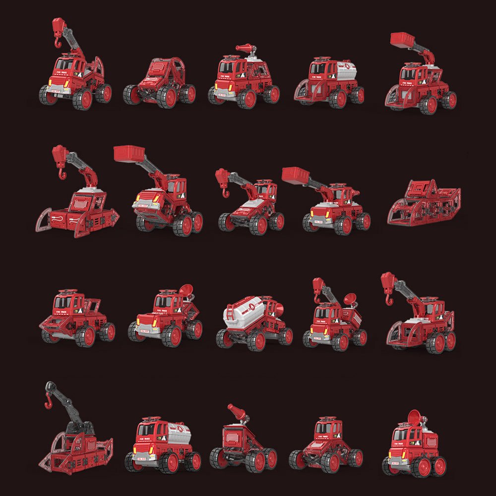 DanBaoLe Magnetic Fire Truck DIY Assembly Eneineering Vehicle