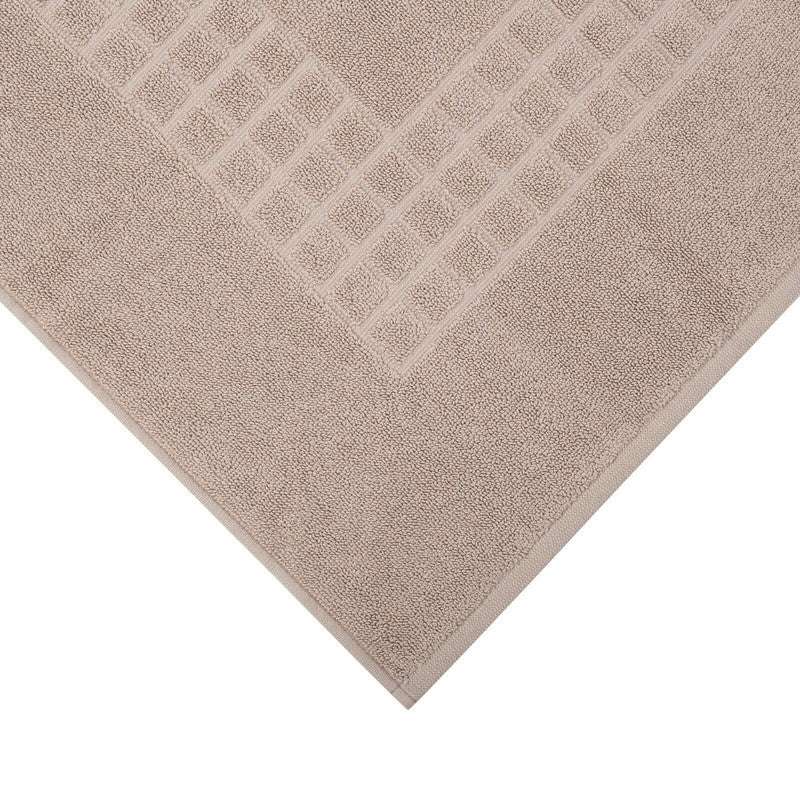 Slip Bath Mat Check Design (Taupe)