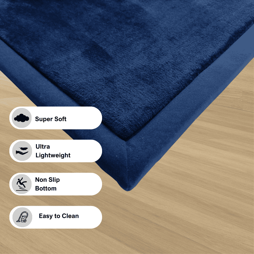 Soft Touch Ultra Plush Memory Foam Tatami Midnight Blue Mat - 200 X 300 CM