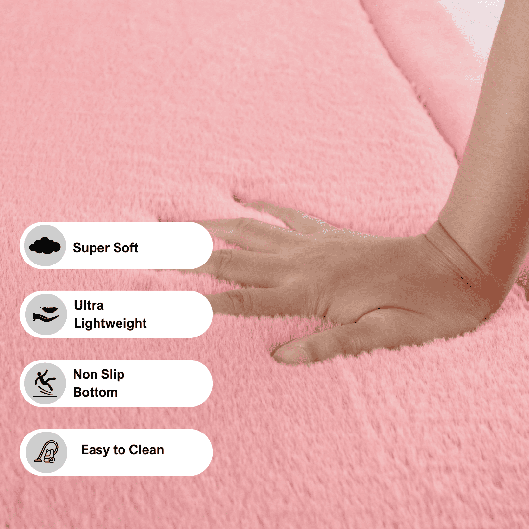 Soft Touch Ultra Plush Memory Foam Tatami Blush Pink Mat - 150 x 200 CM