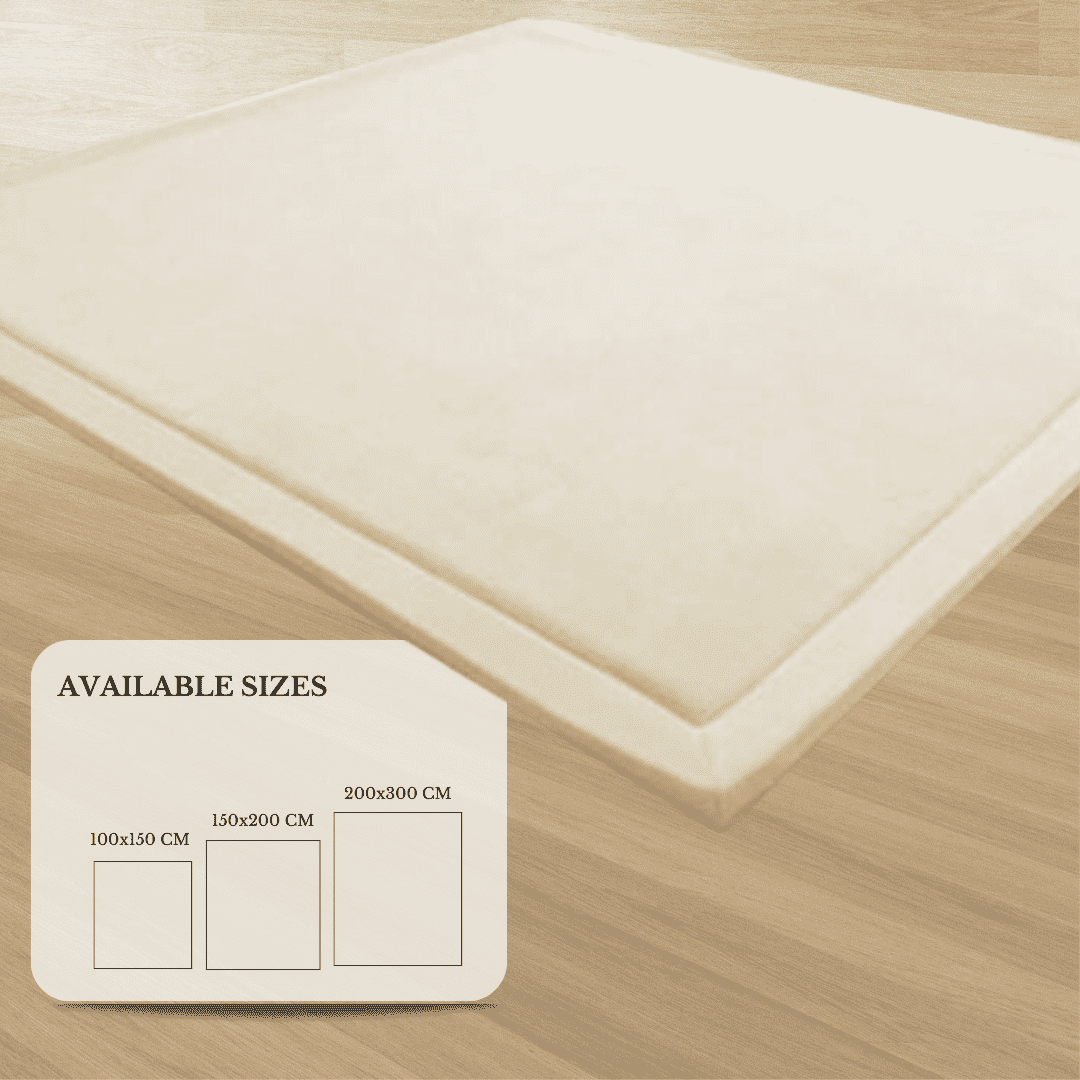 Soft Touch Ultra Plush Memory Foam Tatami Soft Ivory Mat - 200 X 300 CM