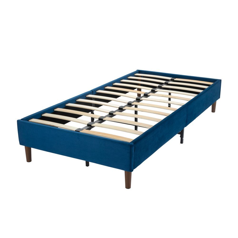 Velvet Blue Bed Frame  Double