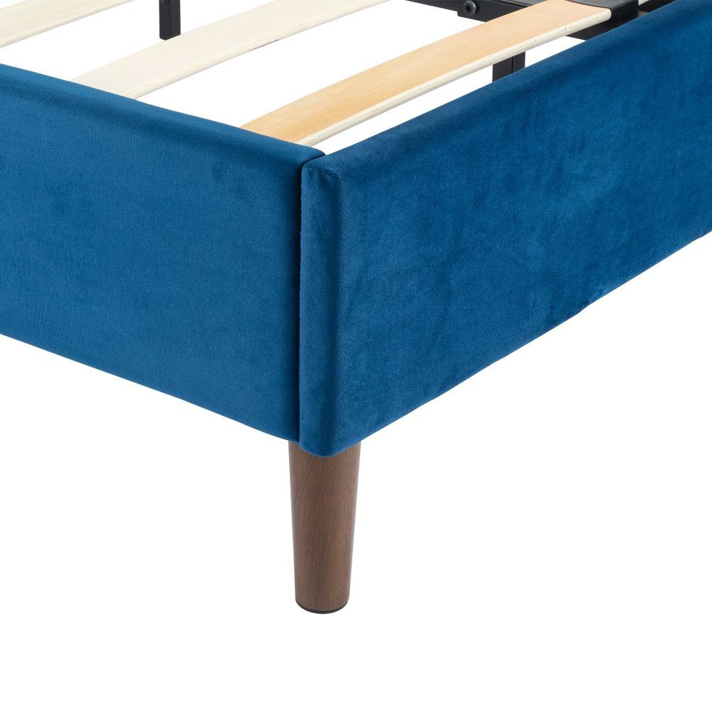 Velvet Blue Bed Frame  Double