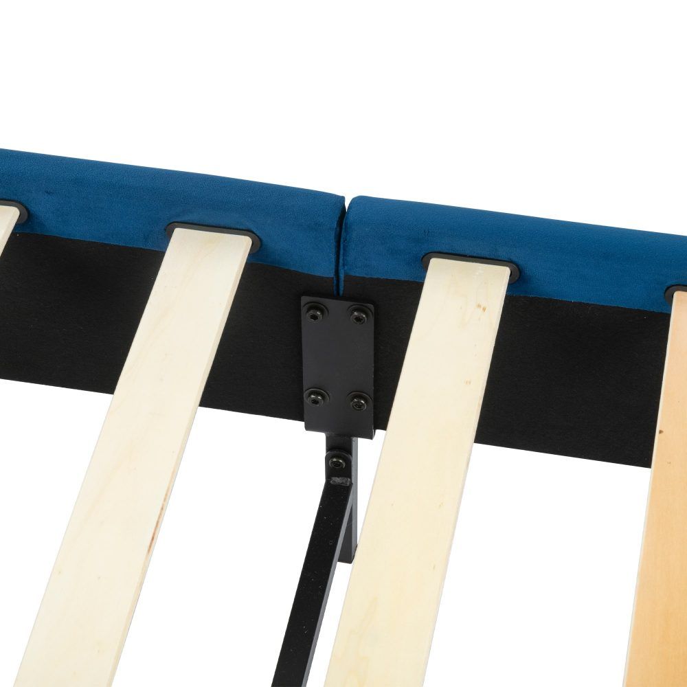 Velvet Blue Bed Frame  Single