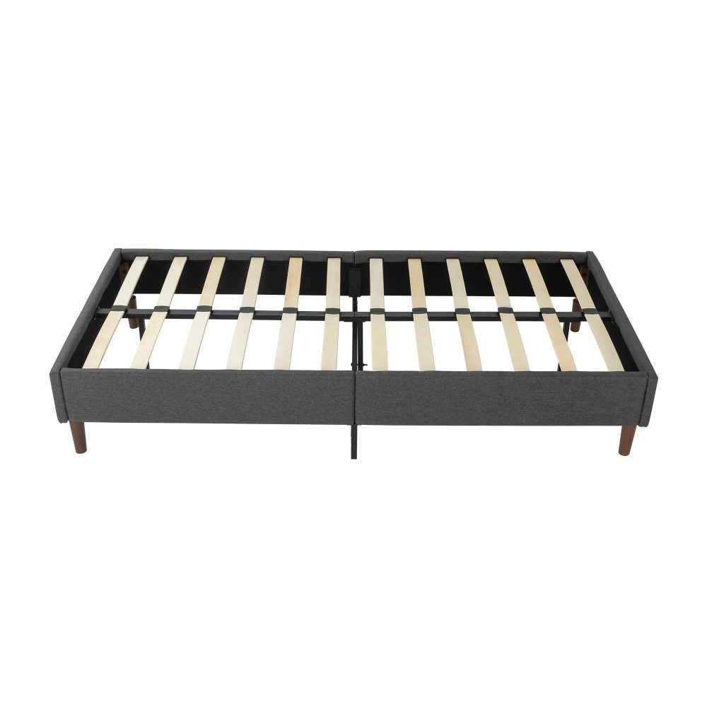 Bed Frame Mattress Foundation (Dark Grey)  Queen