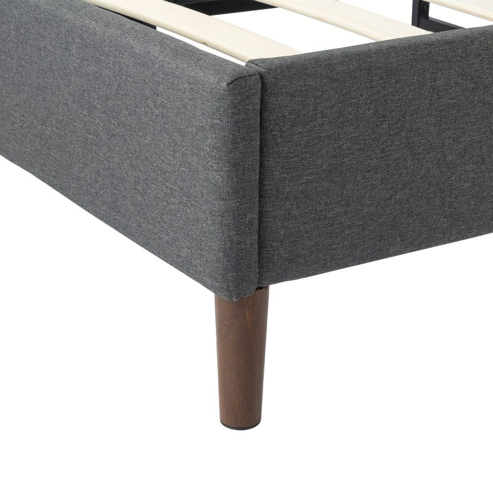 Bed Frame Mattress Foundation (Dark Grey)  Queen