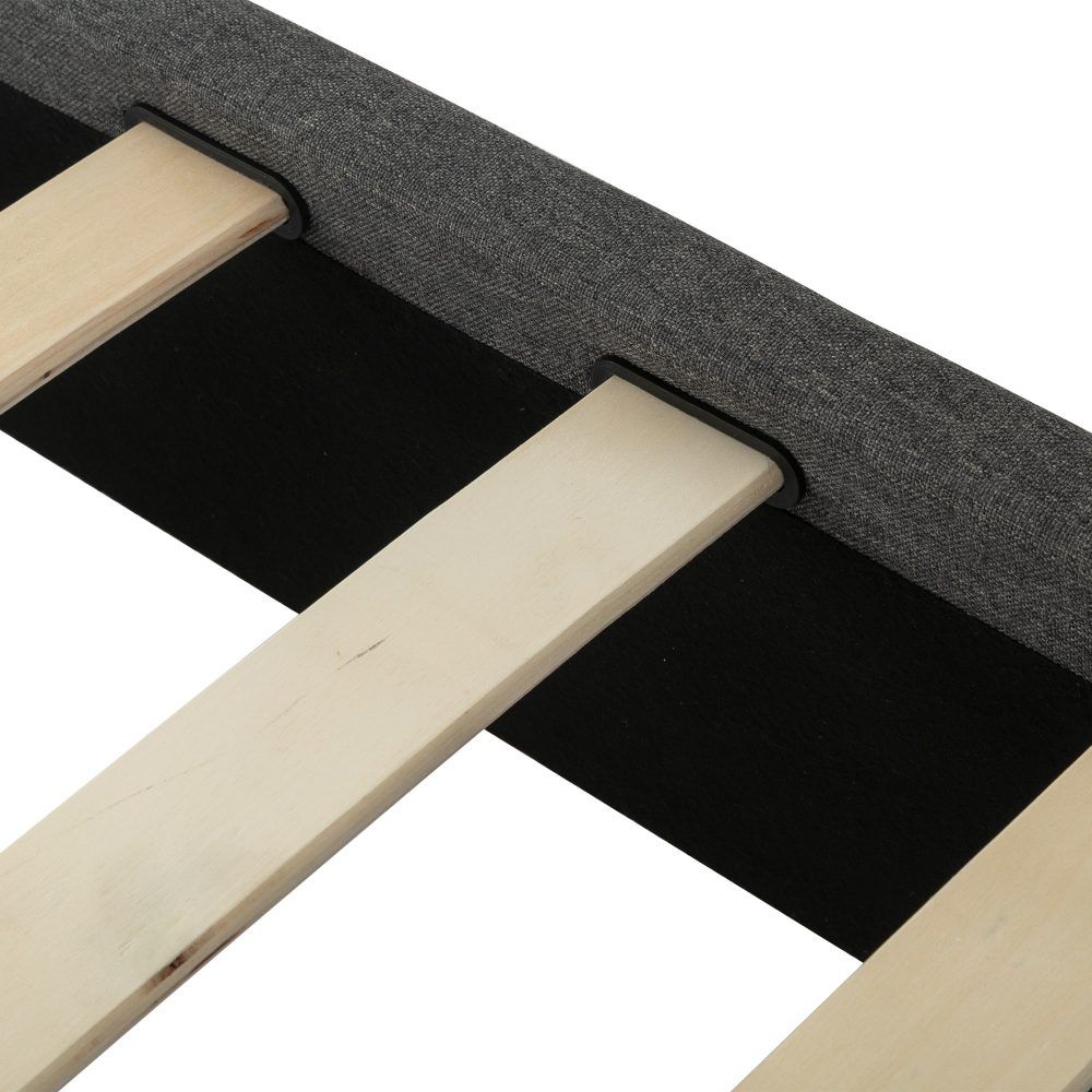 Bed Frame Mattress Foundation (Dark Grey)  Queen