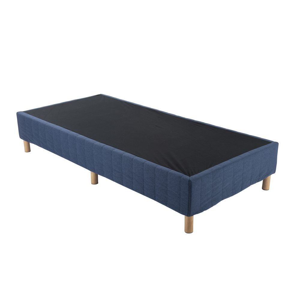 Metal Bed Frame Mattress Foundation Blue  Double
