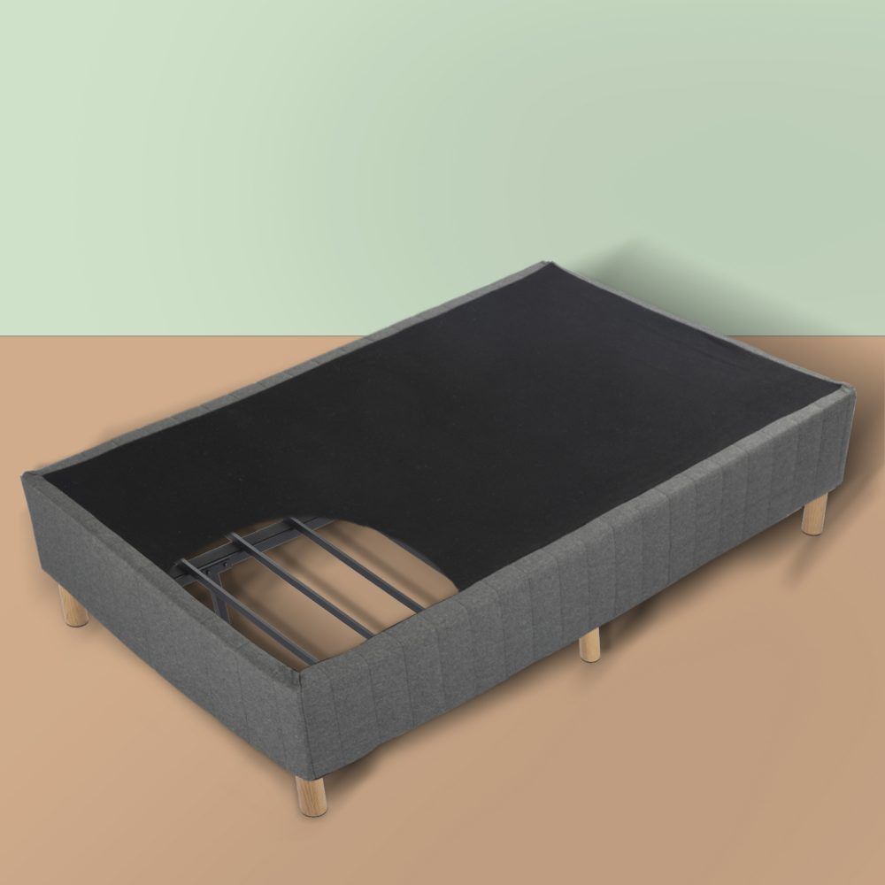 Metal Bedframe Mattress Foundation (Dark Grey)  King