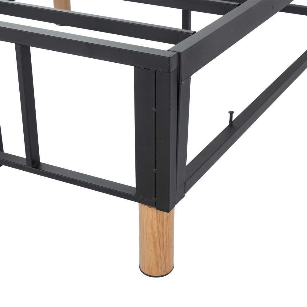 Metal Bedframe Mattress Foundation (Light Grey)  Double