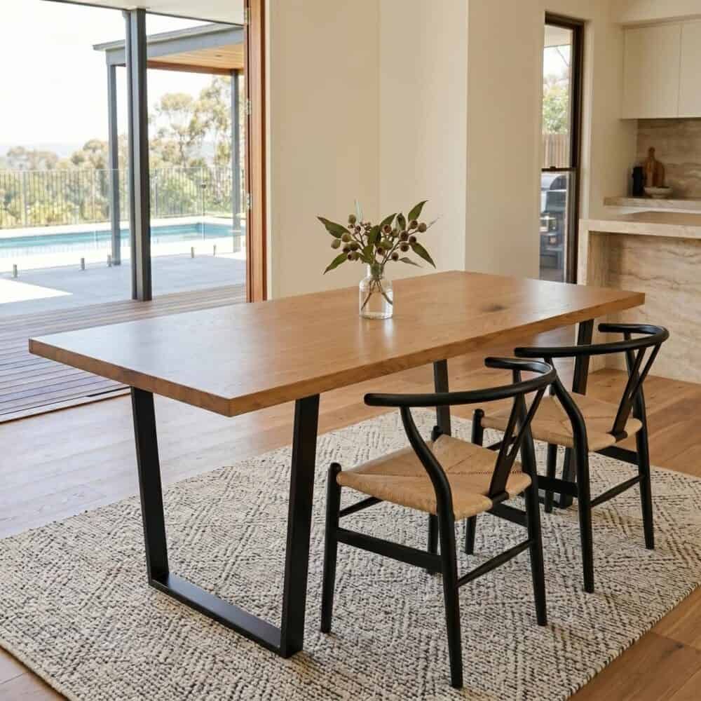 Venice Rectangular Dining Table 170cm Natural Bedworld