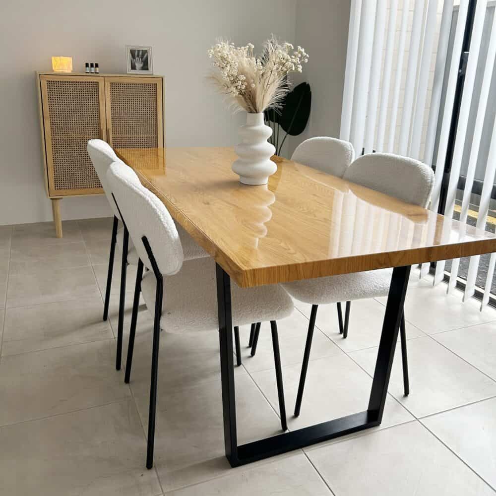 Venice Rectangular Dining Table 170cm Natural Bedworld