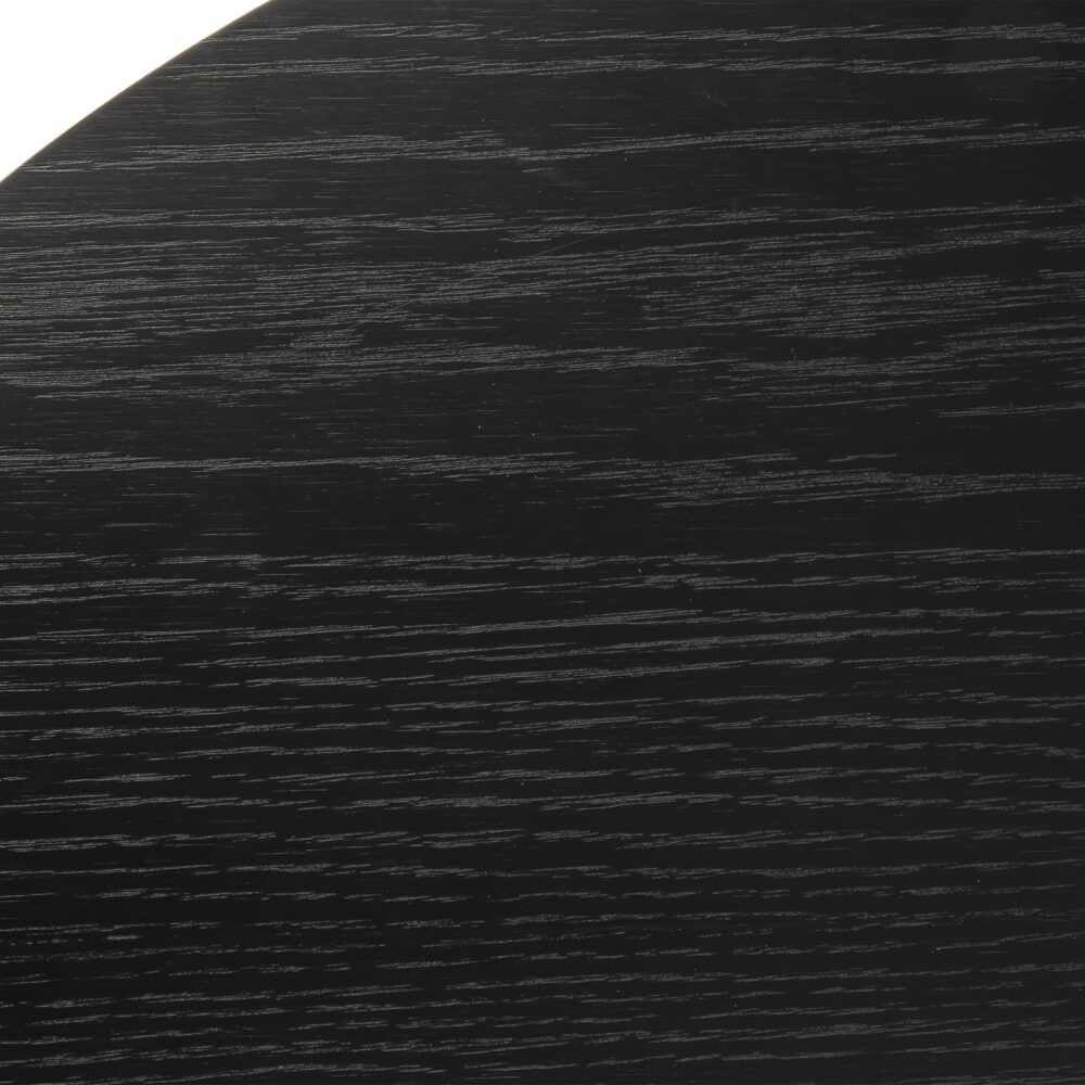 Dark wood tabletop surface with visible linear grain texture.