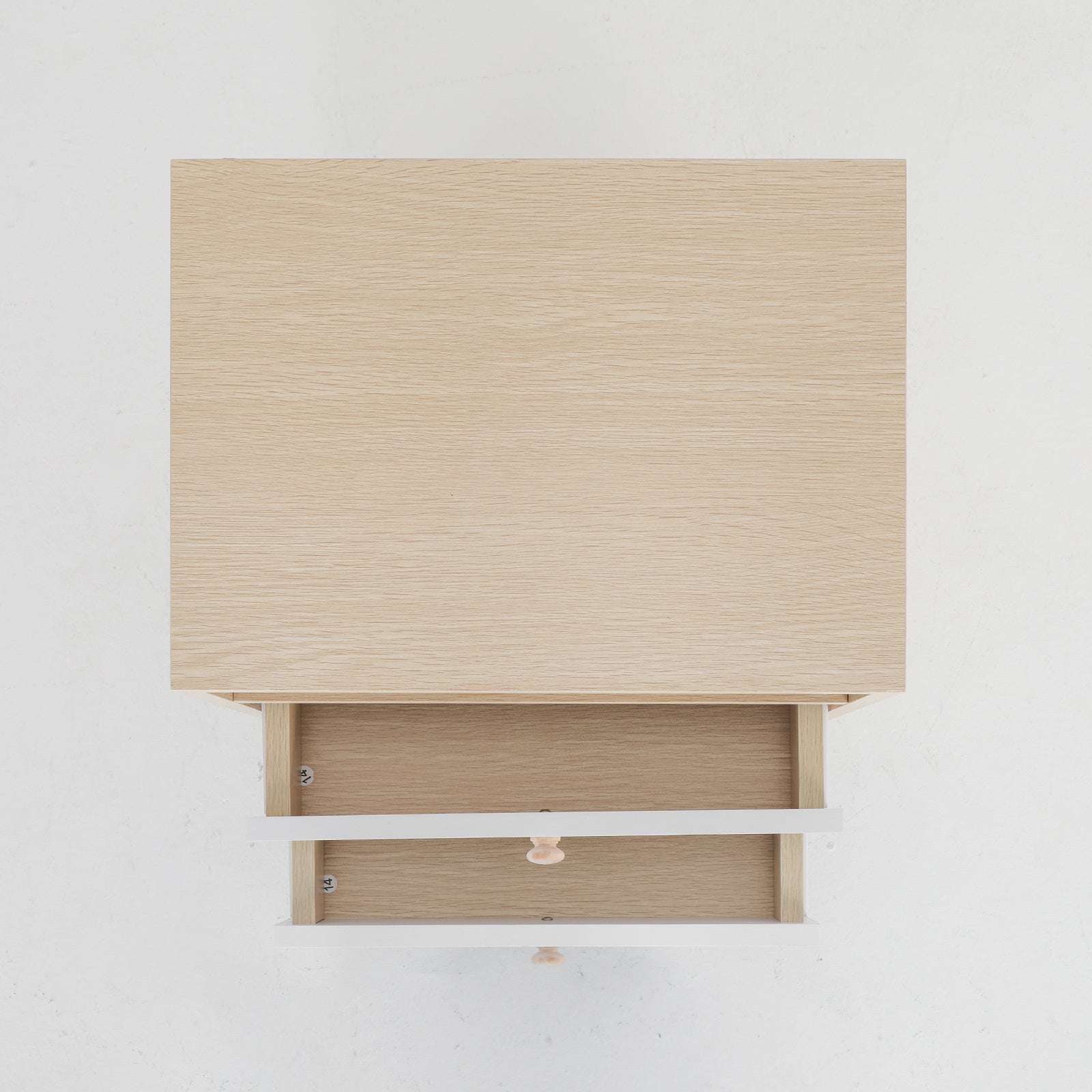 Bedside Table Side Storage Cabinet Nightstand Bedroom 2 Drawer ANYA OAK