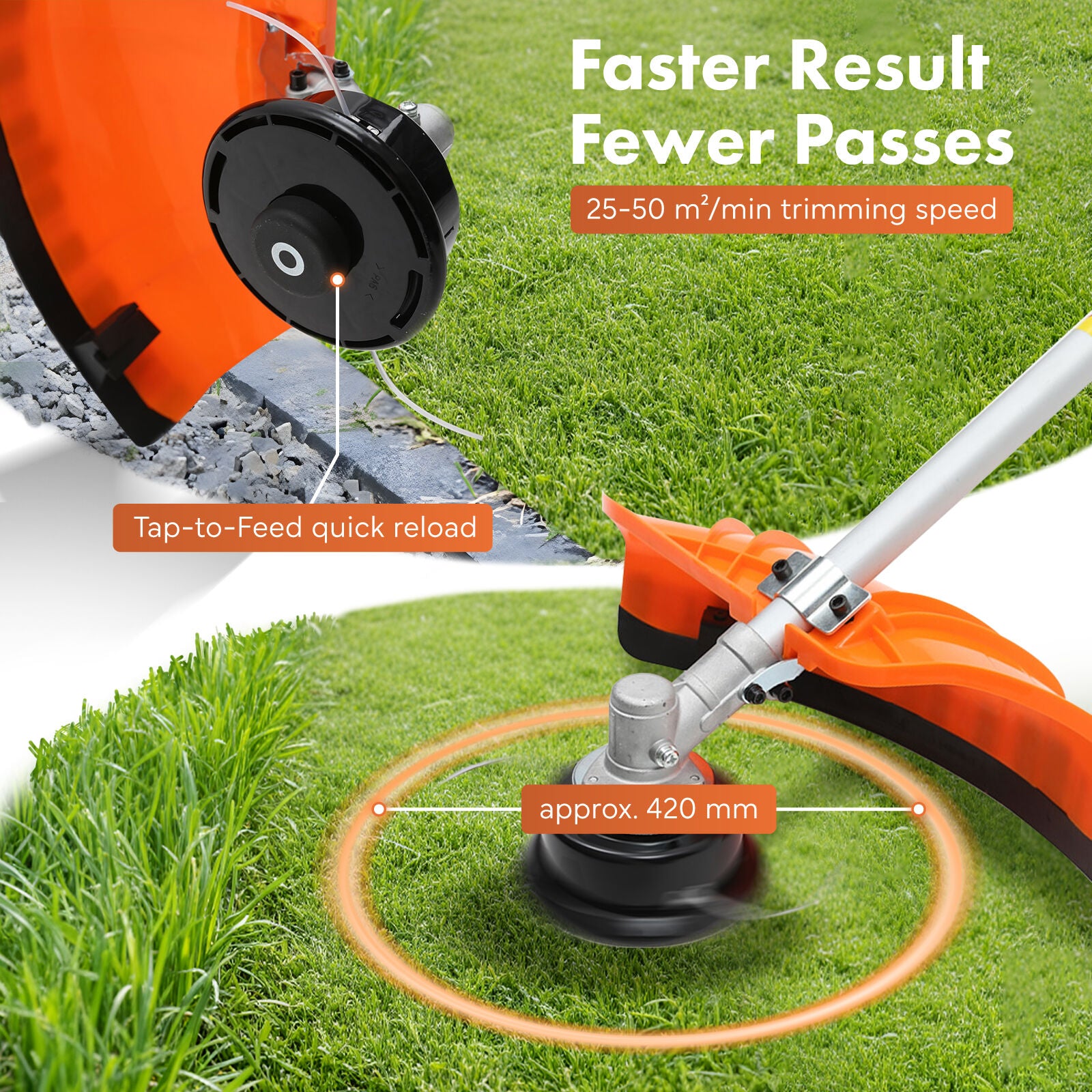 Dynamic Power 43cc Petrol Whipper Snipper Brush Cutter + 4 Blade