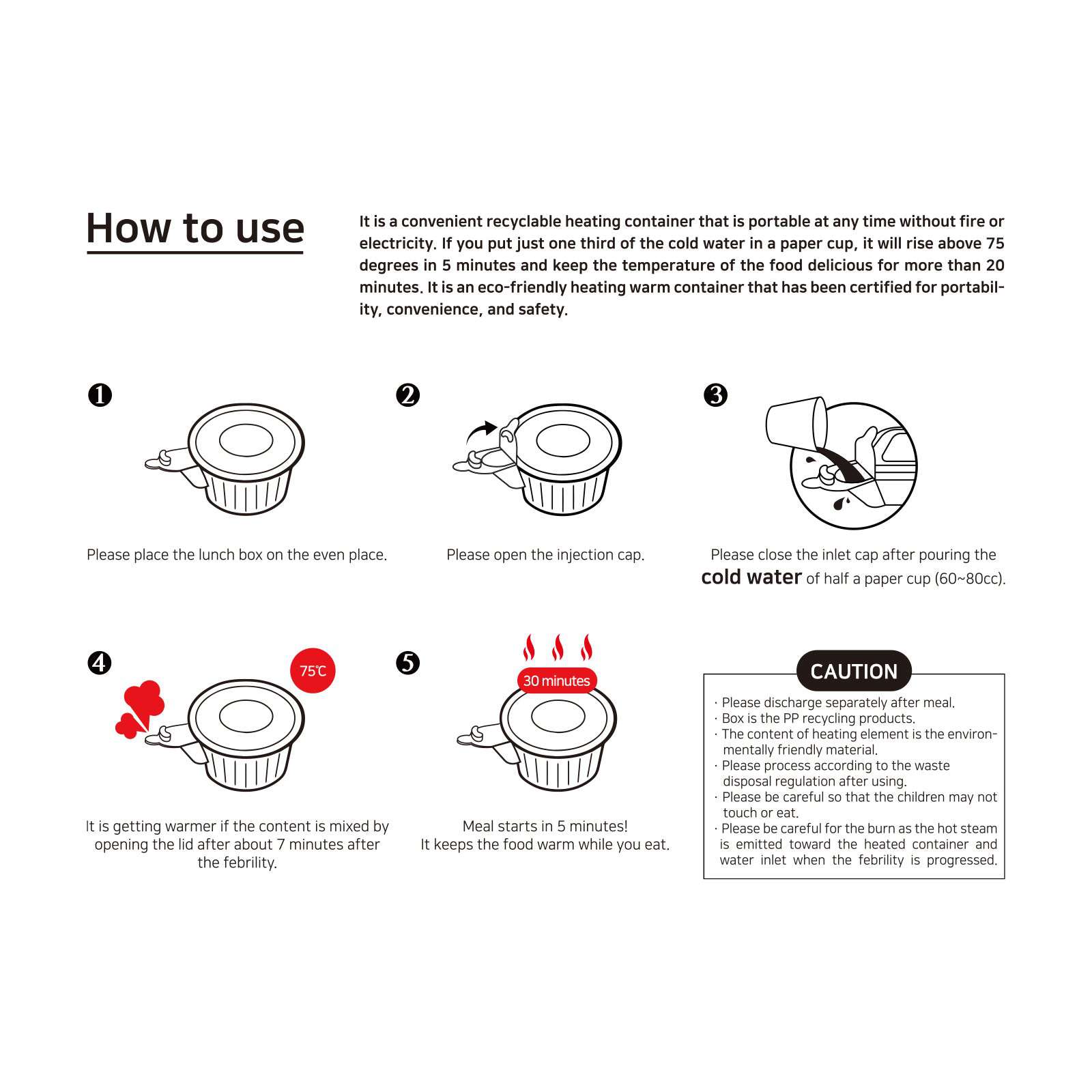 100 Pack Dalat Heating Lunch Box Container 26cm A