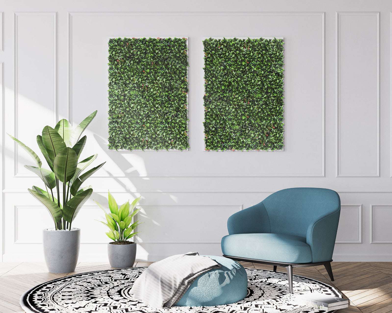 Artificial Plant Wall Grass Panels Vertical Garden Tile Fence 50X50CM