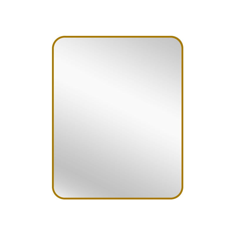 Gold Metal Rectangle Mirror - Small 80cm